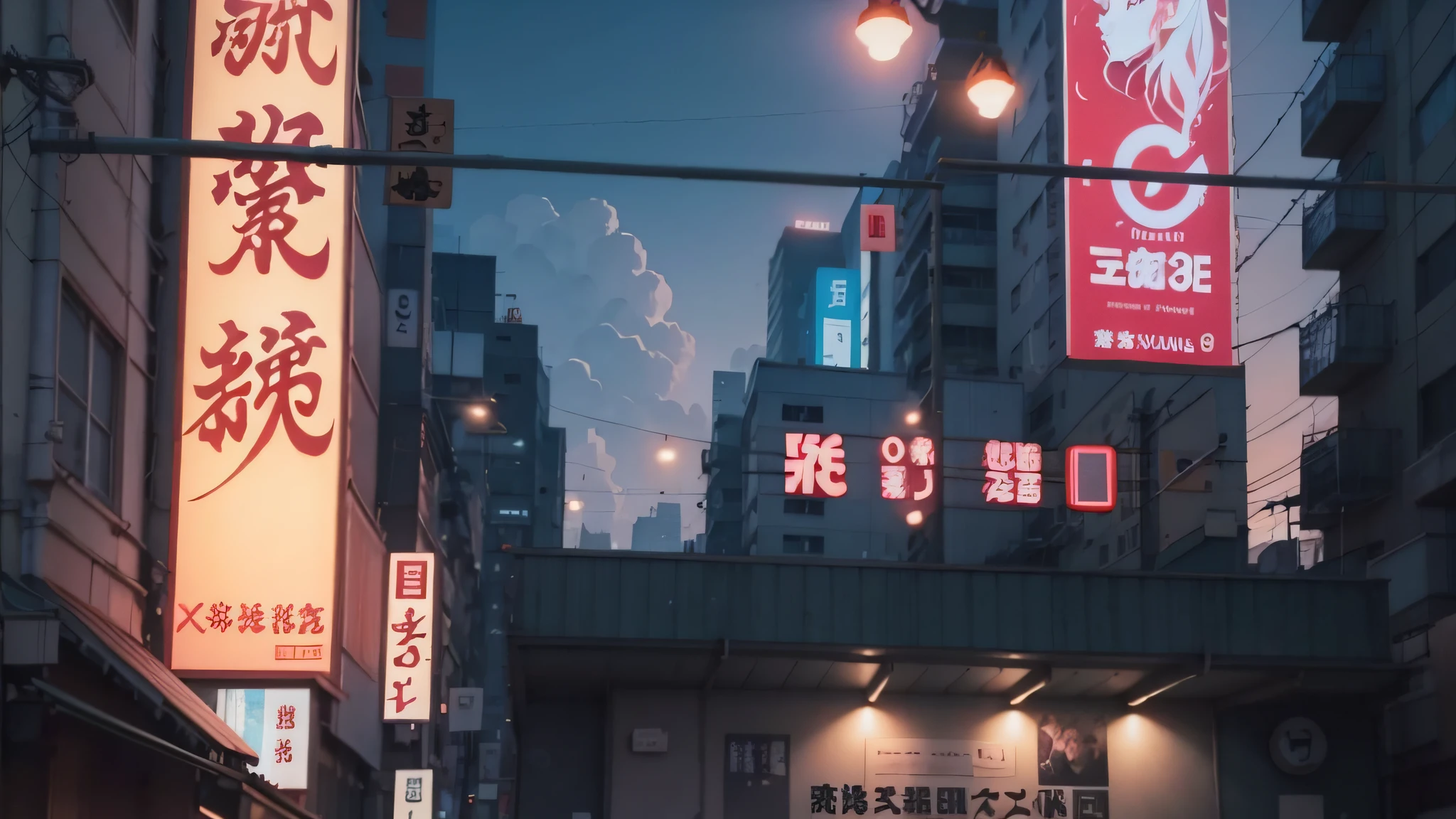 Underground passages，There are neon billboards on the roof，There is a steel frame，Tokyo at night，Neon signs，advertising billboard，Japanese animation style，Anime keyframes，lofi aesthetics，animated movie scene，Animated movie background，toyko，Japanese animation style，animation style render，tmasterpiece，best qualtiy，（Very detailed wallpaper of G6unty 8K）（HighestQuali），（Most Best Illustration），(Best shadow)，（cinmatic lighting）3，detailed anime style illustration，