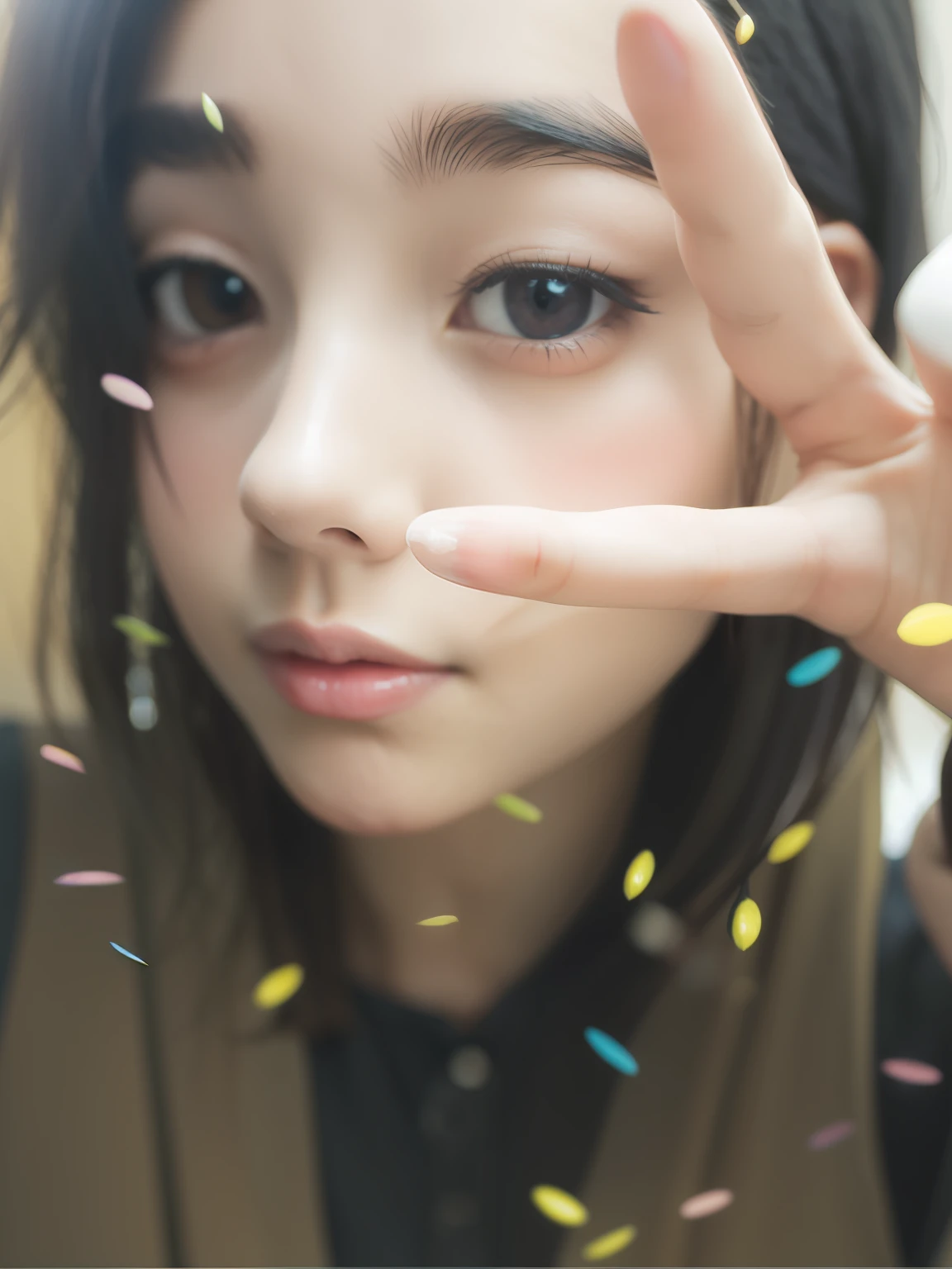 adolable ,Moe girl,Sweet,Natural,Pure,inside in room,brightly,Increases skin texture,Fingers intact,Increased redness of the skin