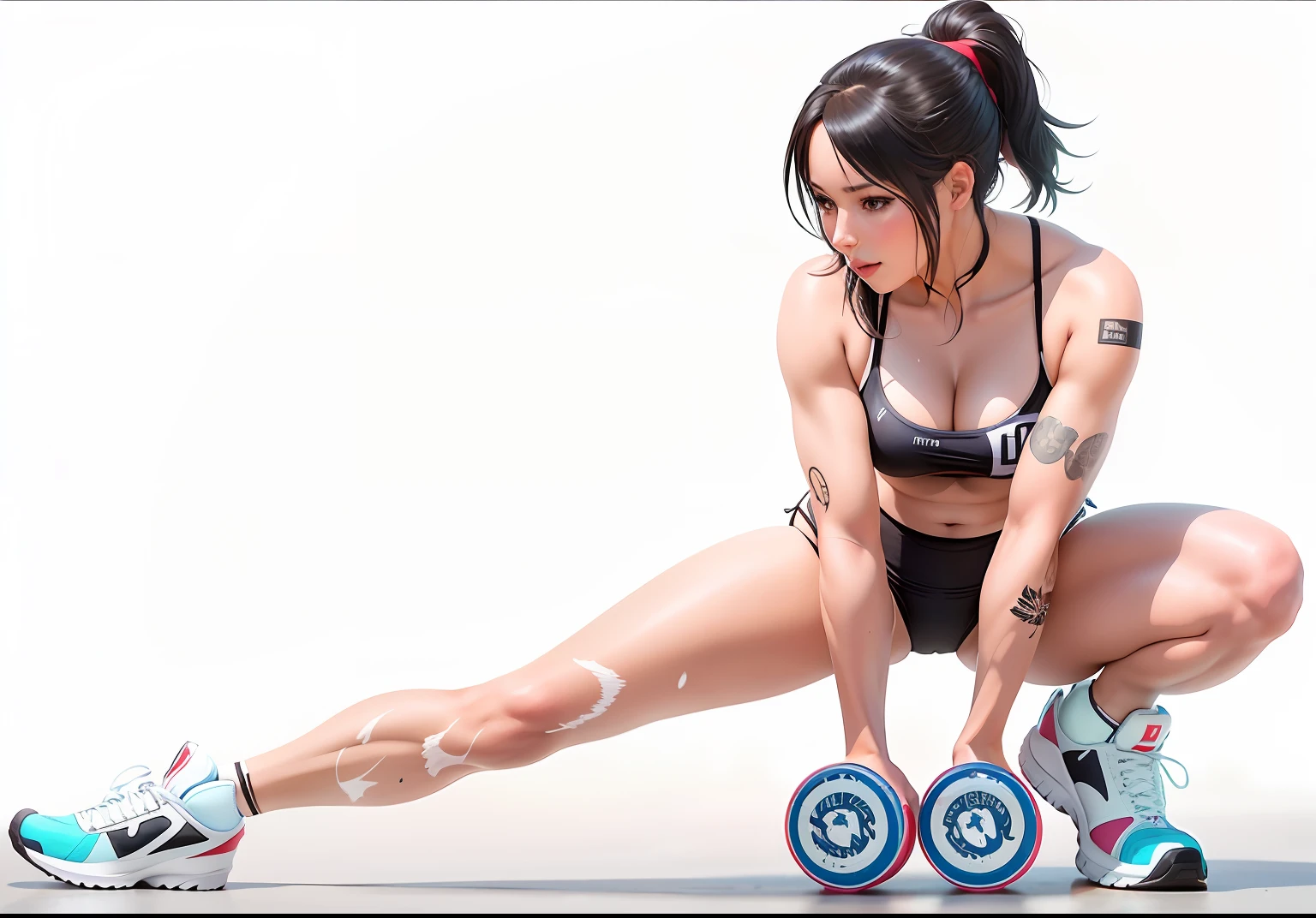 Una caricatura de una mujer en bikini con un top floreado, Nico Robin, seductora chica de anime, Bikini realista, Hermosa y seductora mujer de anime, commission for high resolution, swimsuit, attire: bikini, seductor retrato de Tifa Lockhart, is wearing a swimsuit, Tifa Lockhart, Tifa, fullbody commission for, oc commission, Marin Kitagawa Fanart, swimming suit, Camiseta vectorial lista para imprimir, Colorful graffiti illustration of a beautiful young woman in her 20s, hermosa cara sonriente, con toques de color, painting oil painting, colores ricos, action shot, gran detalle, fondo blanco, Araffe sentada en una rama con un fondo blanco, sin fondo
