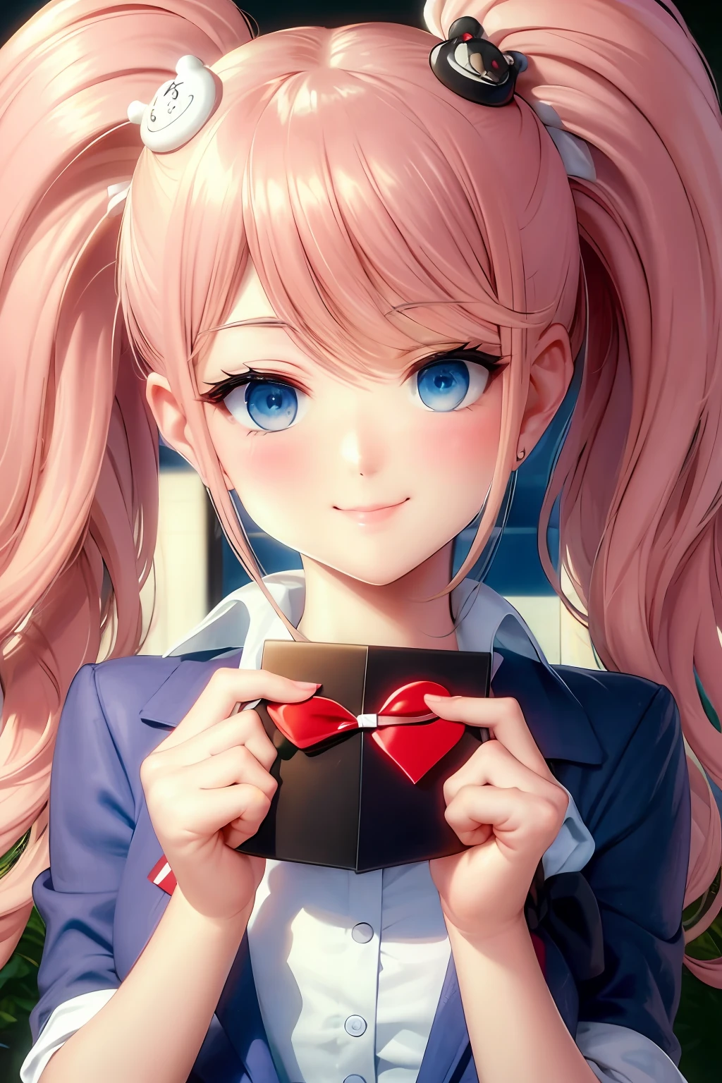 ultra-detailed, masterpiece, highest quality, love letter, pov,smile,blush
