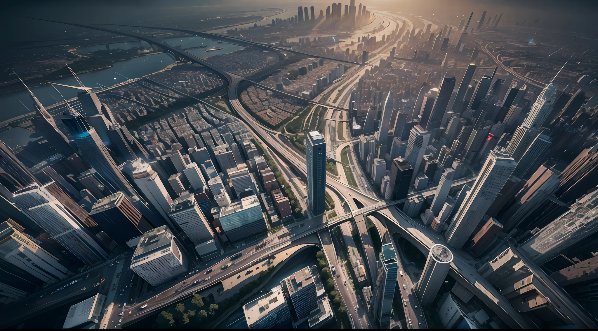 natta、The city seen from above, speed lines, from above, satellite image, Ultra-Wide Angle, high details, best quality, 8k