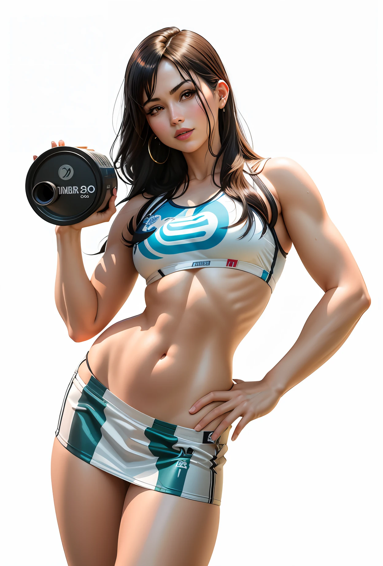 Una caricatura de una mujer en bikini con un top floreado, Nico Robin, seductora chica de anime, Bikini realista, Hermosa y seductora mujer de anime, commission for high resolution, swimsuit, attire: bikini, seductor retrato de Tifa Lockhart, is wearing a swimsuit, Tifa Lockhart, Tifa, fullbody commission for, oc commission, Marin Kitagawa Fanart, swimming suit, Camiseta vectorial lista para imprimir, Colorful graffiti illustration of a beautiful young woman in her 20s, hermosa cara sonriente, con toques de color, painting oil painting, colores ricos, action shot, gran detalle, fondo blanco, Araffe sentada en una rama con un fondo blanco, sin fondo