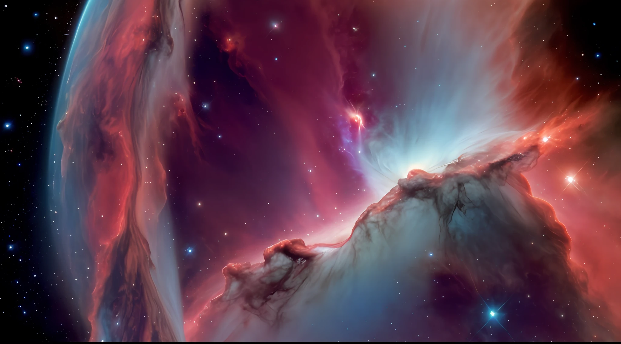 photo of a nebula from space, close up, high detail, 8k, photorealistic
