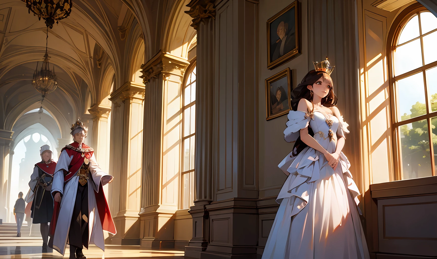 candid photo of a [   ] and its human, royalty::3 domesticated wild animal::2 royalty fashion, castle interior imagery --auto --s2