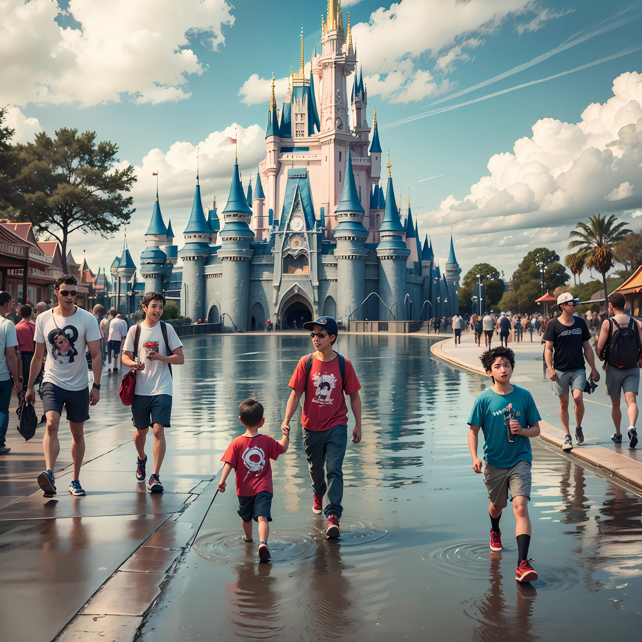 The Boys are walking in Disney World resort --auto --s2