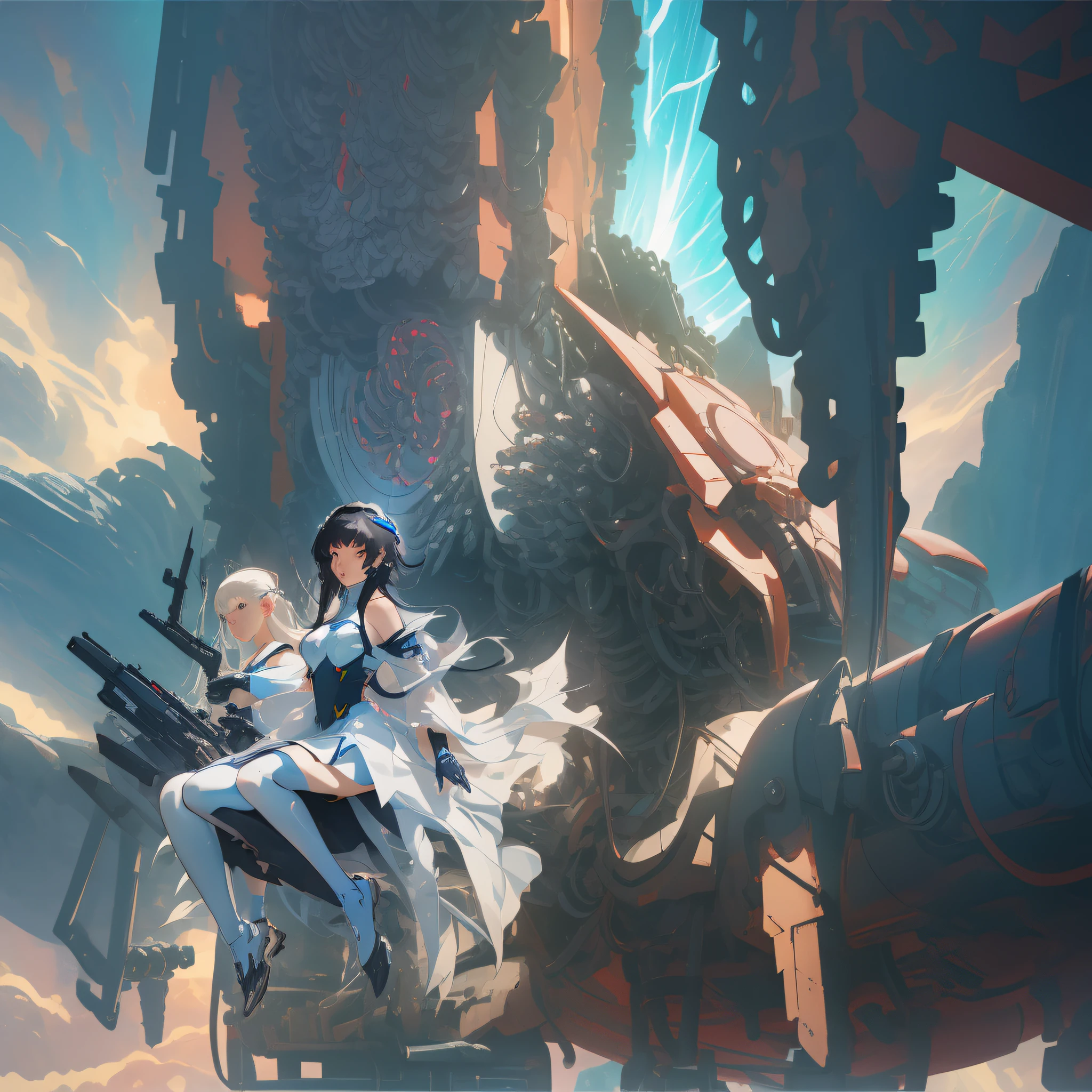 (masterpiece), best quality,{full body},((1 girl)),((beauty detailed eye)),{mecha,huge_filesize},(bare shoulders),science fiction,highly detailed,illustration,extremely detailed CG unity wallpaper,submerge,cinematic lighting,dramatic angle,{{beautiful face}},posing,caustics,fine water surface,,Mechanical wing,Metal wings,Mecha wing,{mecha clothes},robot girl,beautiful detailed face,