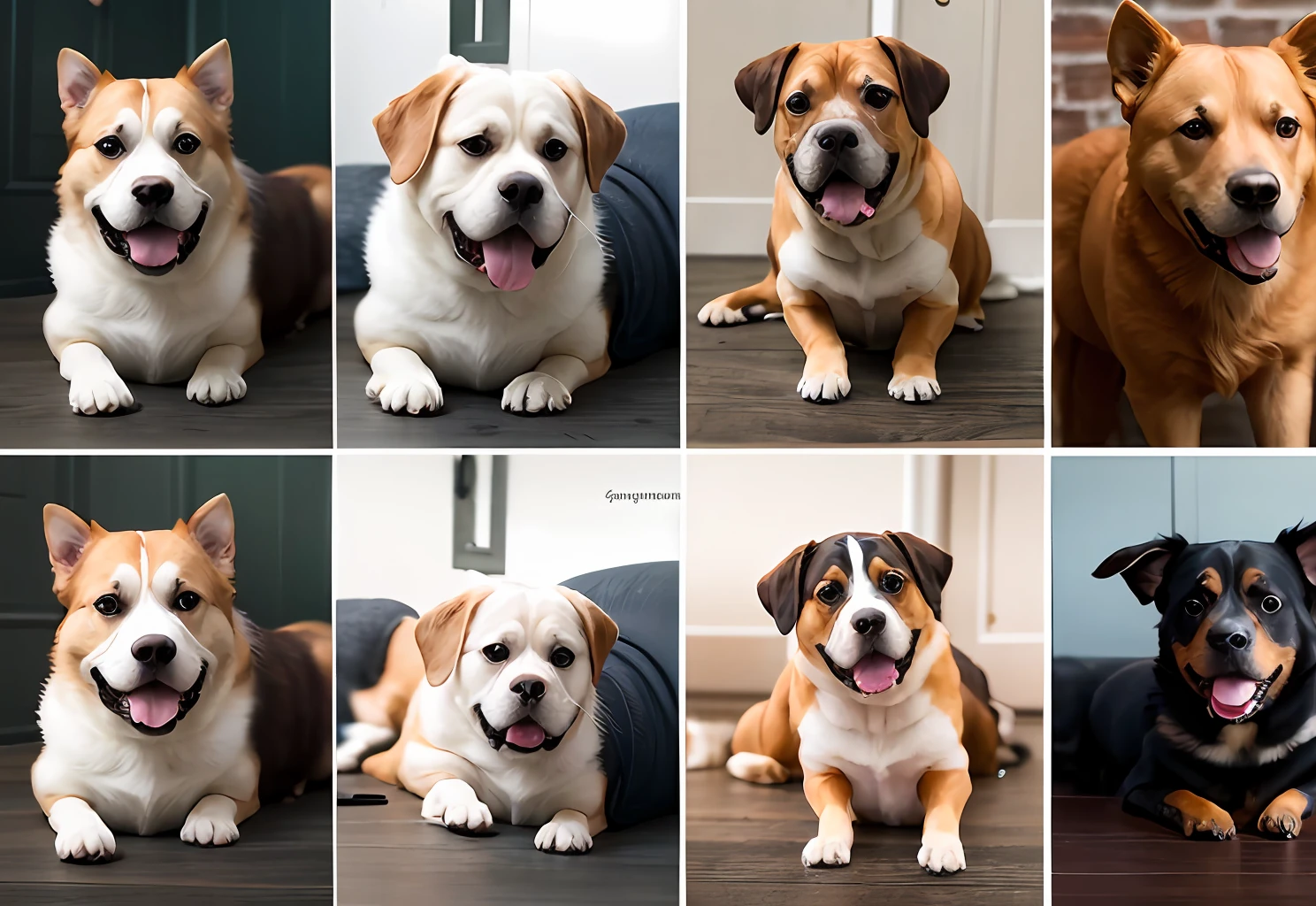 Large collection of dogs、 realisitic、SLR、a picture、8k、Complex compositions、Beautifully Aesthetic、Masterpiece、High resolution and best textures