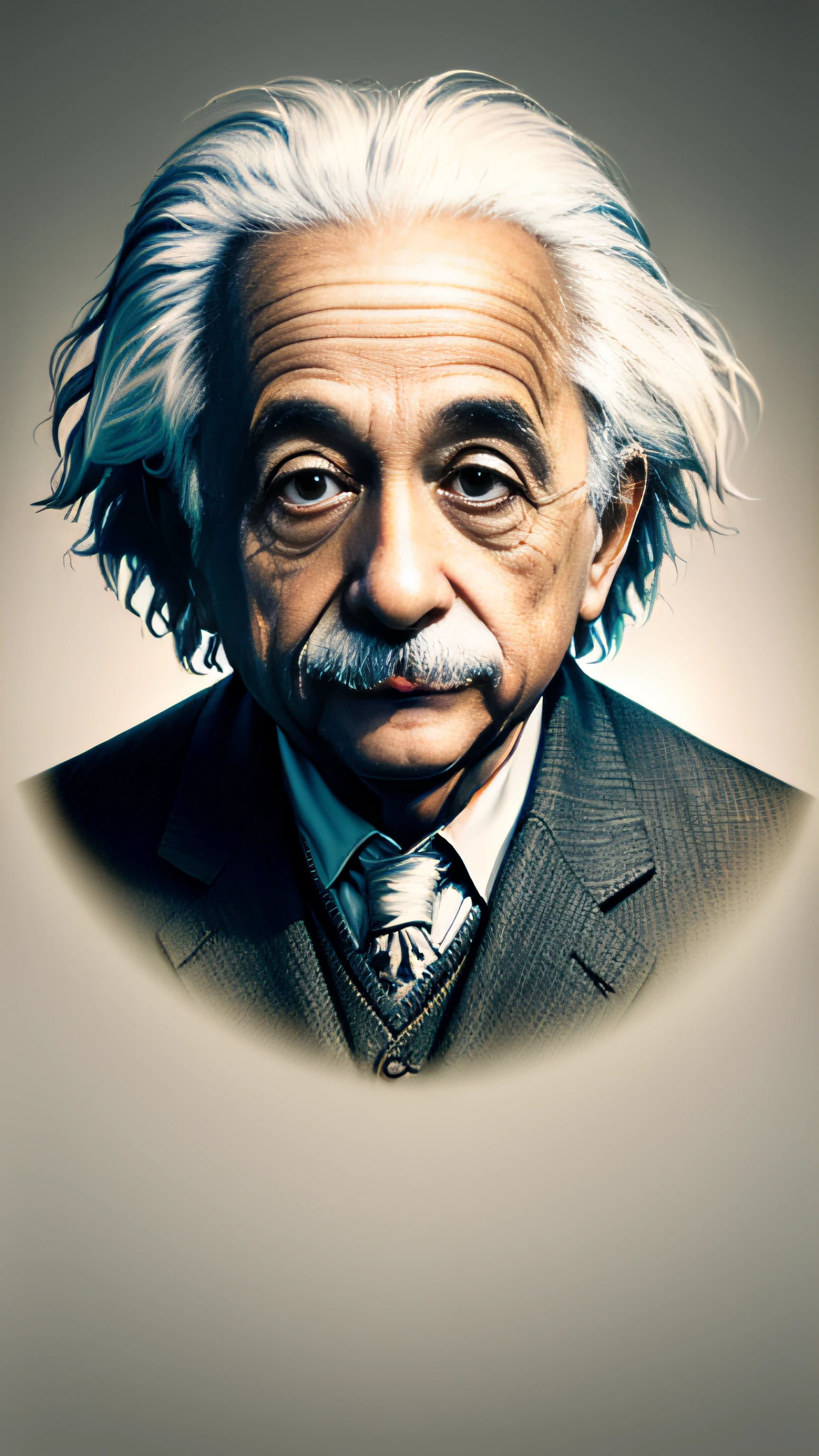 albert einstein，（Positive perspective），Blank background，Correct light and shadow，3Drenderingof