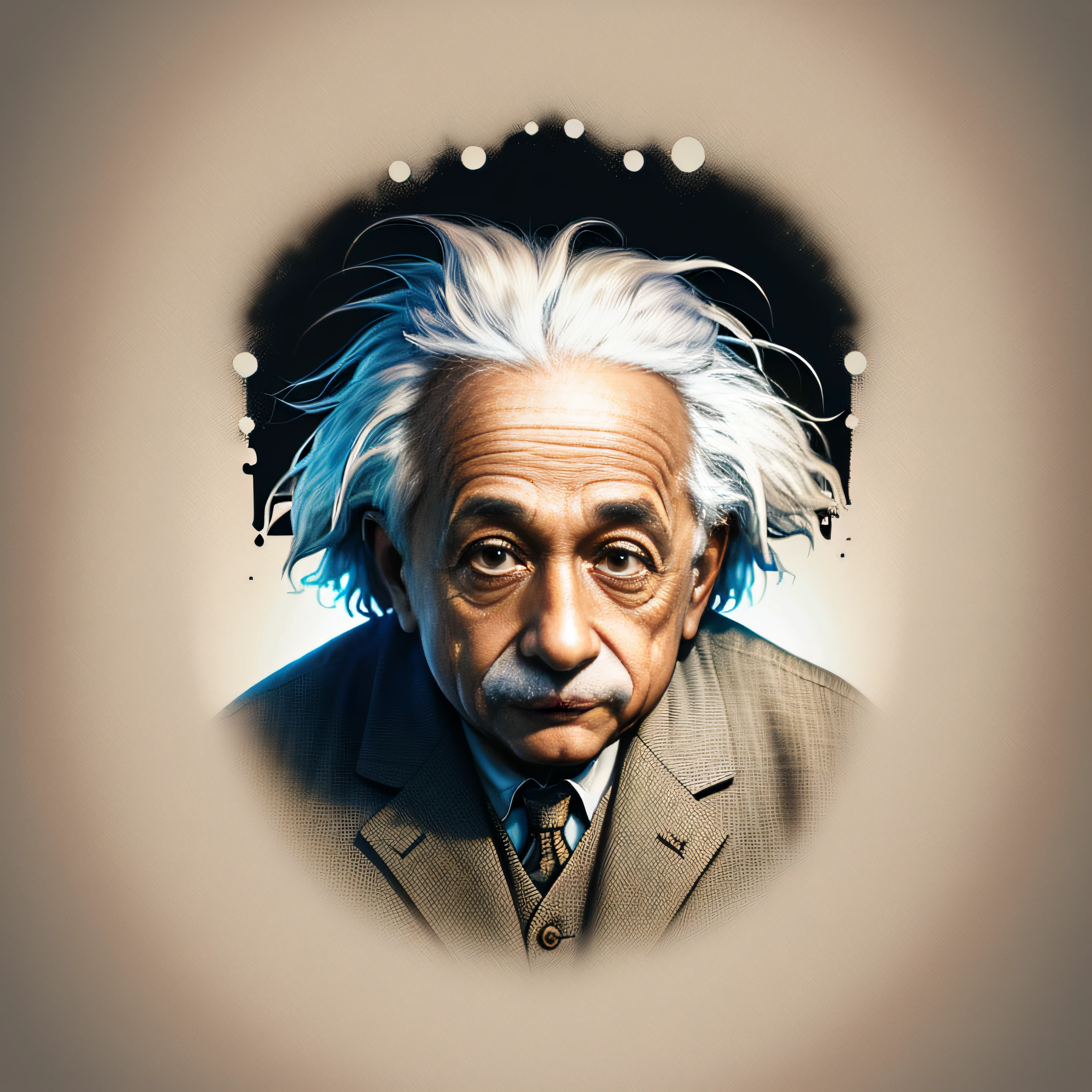 albert einstein,(Positive perspective),Blank background,Correct light and shadow,3Drenderingof