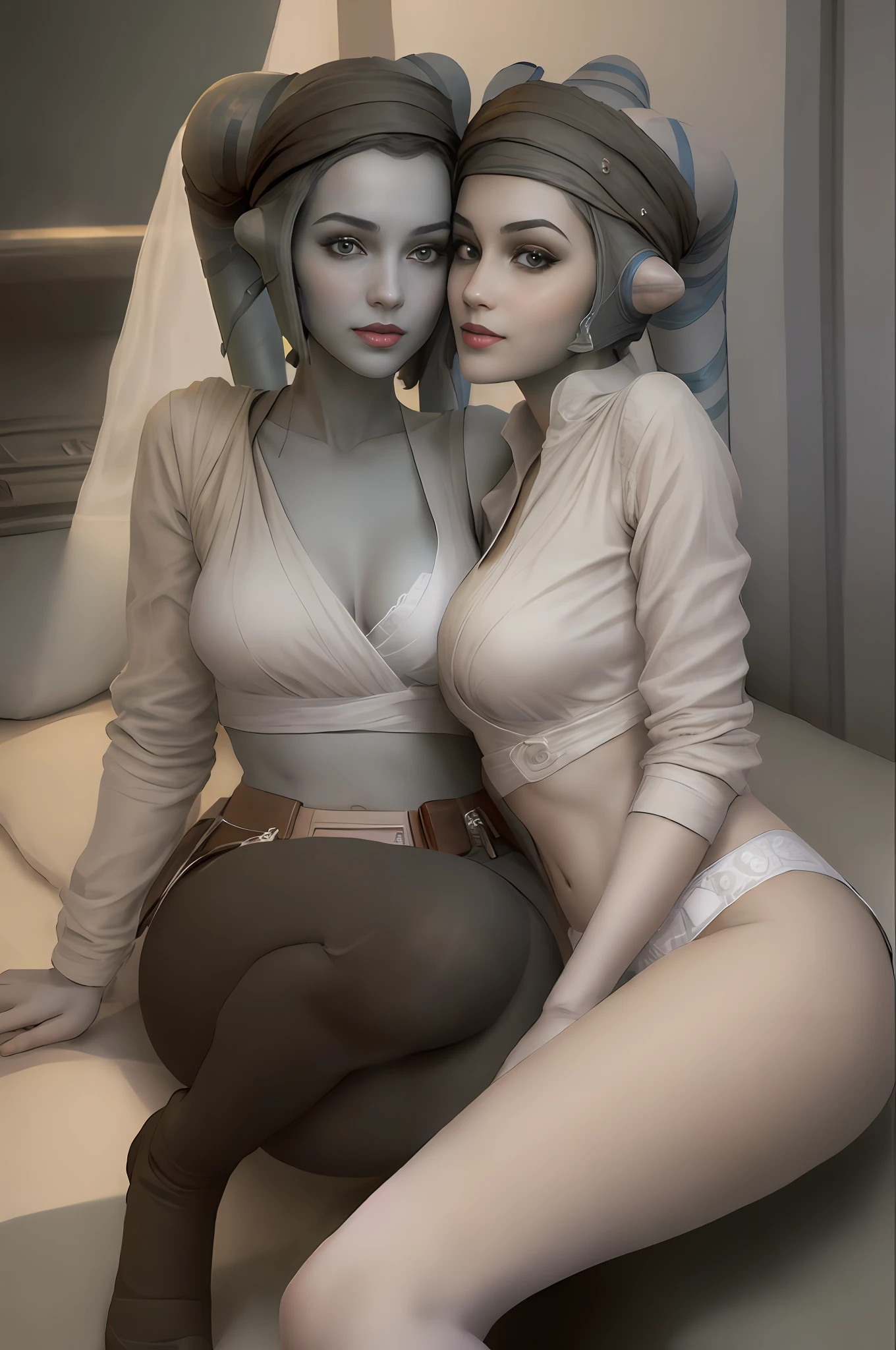 , she is wet , she’s wearing a vibrator in her crotch, very detailed eyes, very detailed face, very beautiful woman, best quality, super detailed (photorealistic), big, very delicate and beautiful legs, black naughty underwear, show full body, twi'lek, naughty smile, star wars ship, remove headband, make younger, bathrobe, sexy pose, sexy eyes, sexy smille, comfortable pose, red color skin, green color eyes, blush face, wear white pants, wear white bra, Very detailed eyes, very detailed face, very beautiful woman, best quality, super detailed (photorealistic), big, very delicate and beautiful legs, black naughty underwear, show full body, twi'lek, naughty smile, star wars, remove headband, make younger, sexy pose, sexy eyes, sexy smille, comfortable pose, red color skin, green color eyes, blush face, wear white pants, wear white bra, wear black open jacket, walking city, Make love kissing On knees, twi'lek, spread legs, almost lay, realistic, photorealistic