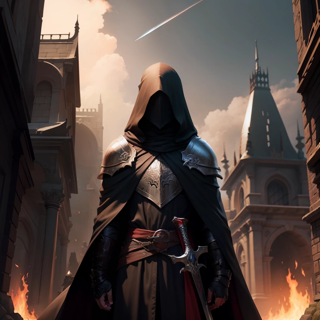 cavalier,giant sword,dark soul,The Faceless,cloaks,shelmet,Red sun,Dark style