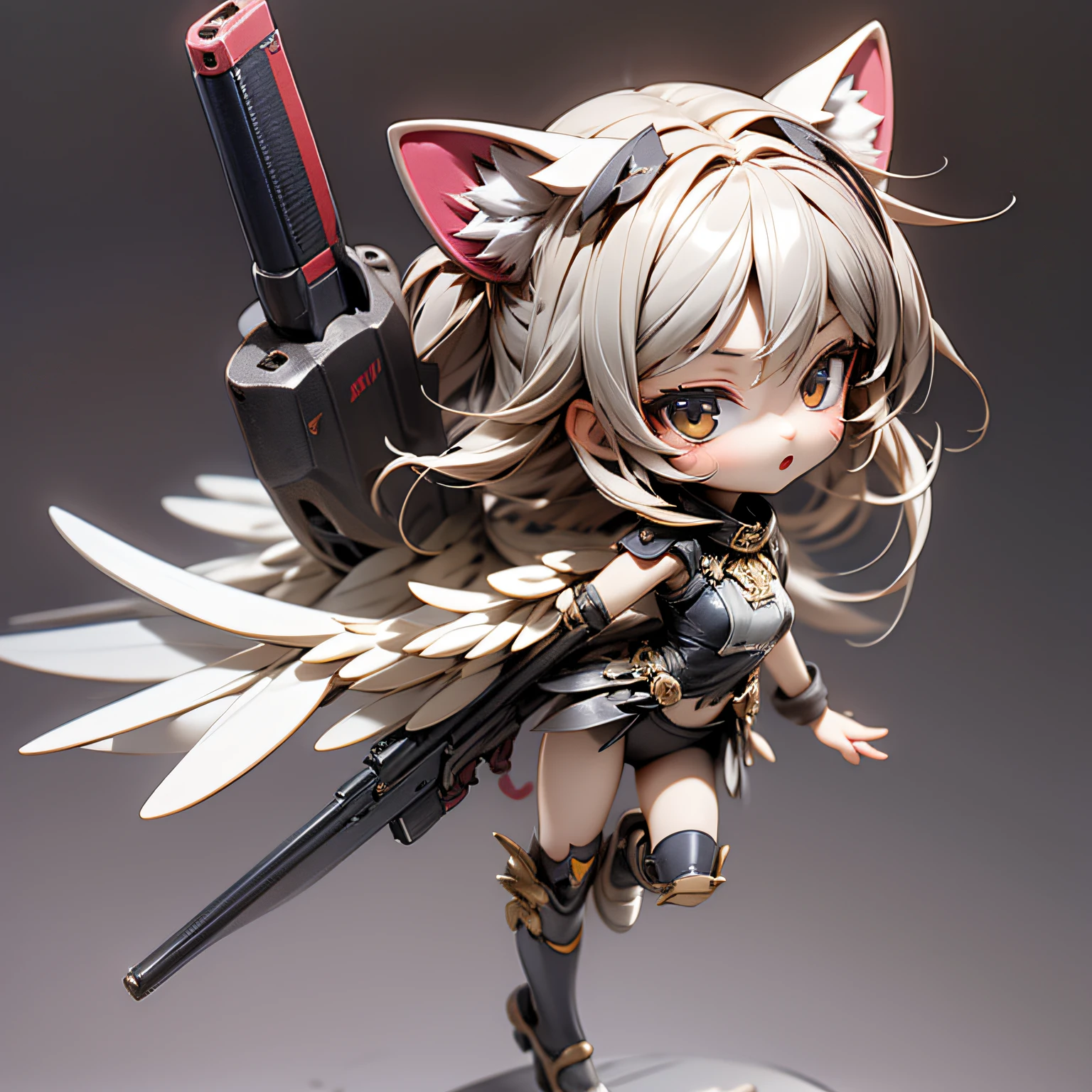 blink, chibi, Complete broker, Mega Mini, The body is steel..............................., Metal., The legs are steel..............................., Metal., My favorite cat ears, The wings are steel..............................., Metal., The gun is metal steel................................