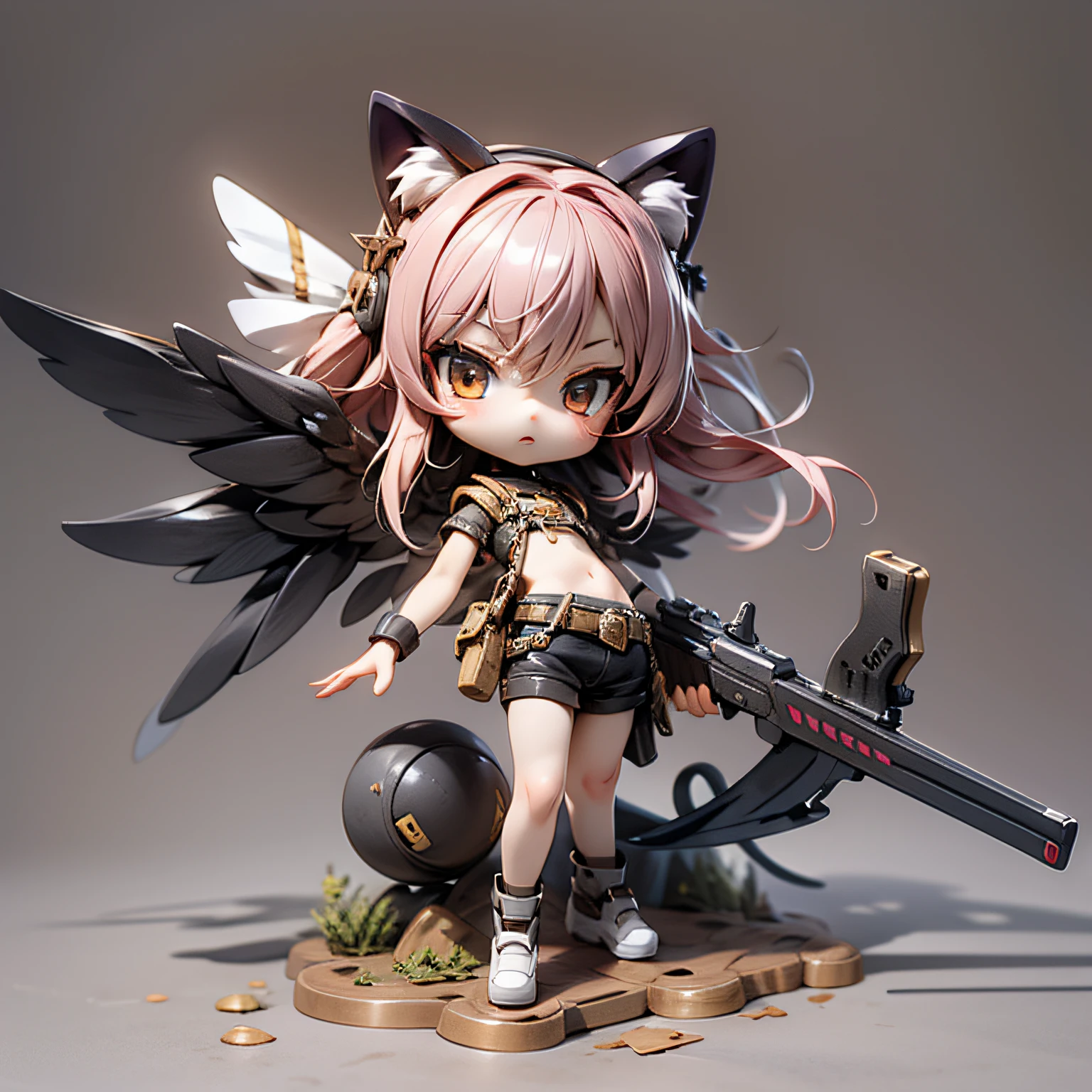 blink, chibi, Complete broker, Mega Mini, The body is steel..............................., Metal., The legs are steel..............................., Metal., My favorite cat ears, The wings are steel..............................., Metal., The gun is metal steel................................