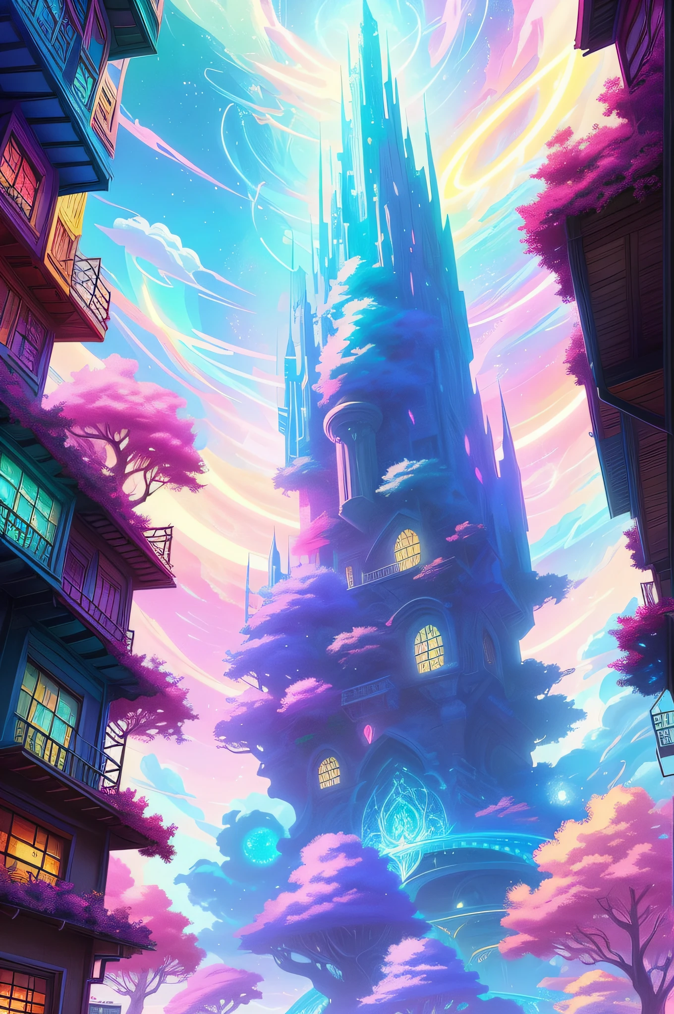 colorful anime movie background, Rosla global lighting, colorful concept art, concept art magical highlight, concept art stunning atmosphere, jen bartel, rossdraws cartoon vibrant, anime movie backgrounds, magical concept art, screenshot from the anime film, background artwork, ross tran. scenery background, Beautiful digital artwork