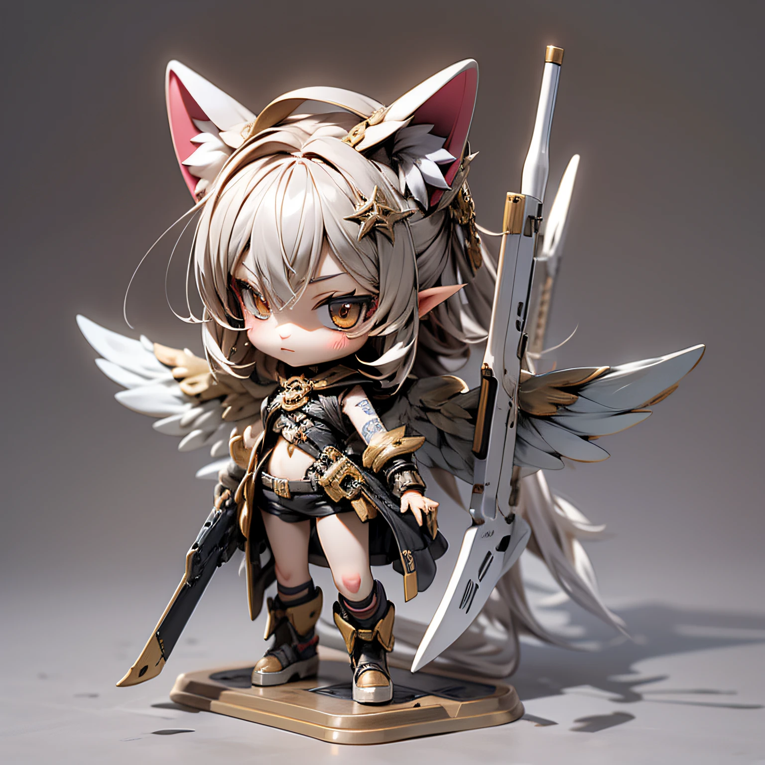 blink, chibi, Complete broker, Mega Mini, The body is steel........................................., Metal., The legs are steel........................................., Metal., My favorite cat ears, The wings are steel........................................., Metal., The gun is metal steel..........................................