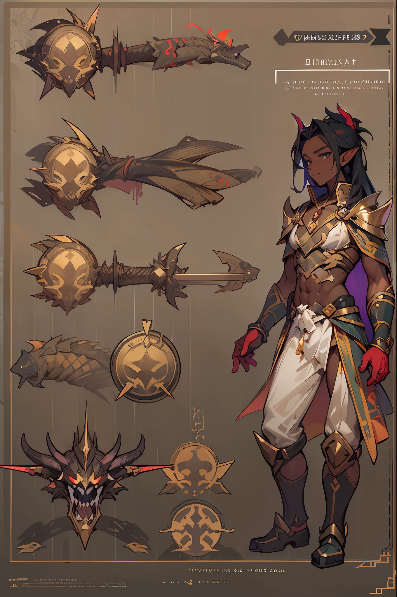 (tmasterpiece,top Quority,best qualtiy),pix,pixelart,elvish ears,has horns on its head,Dragon warrior,full bodyesbian,(Dark skin),scutes,chest muscle,Abs,Gel coat,tightsuit,(Handsome male),assassins,daggers
