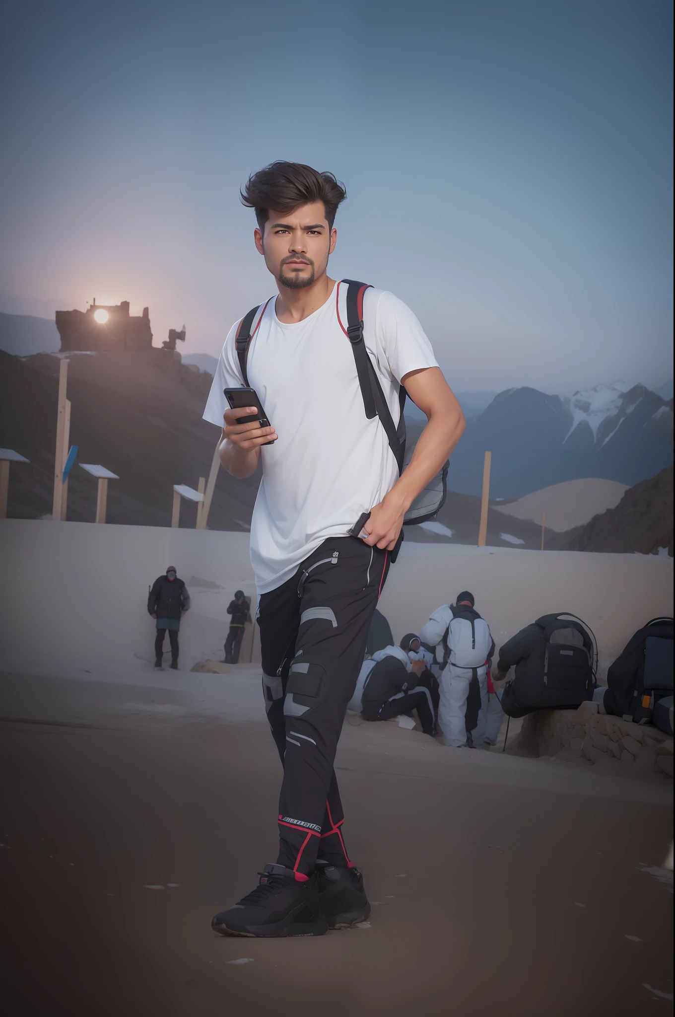 Remove background from mountain, high quality 8k, high detailing ultra HD ballistic face,