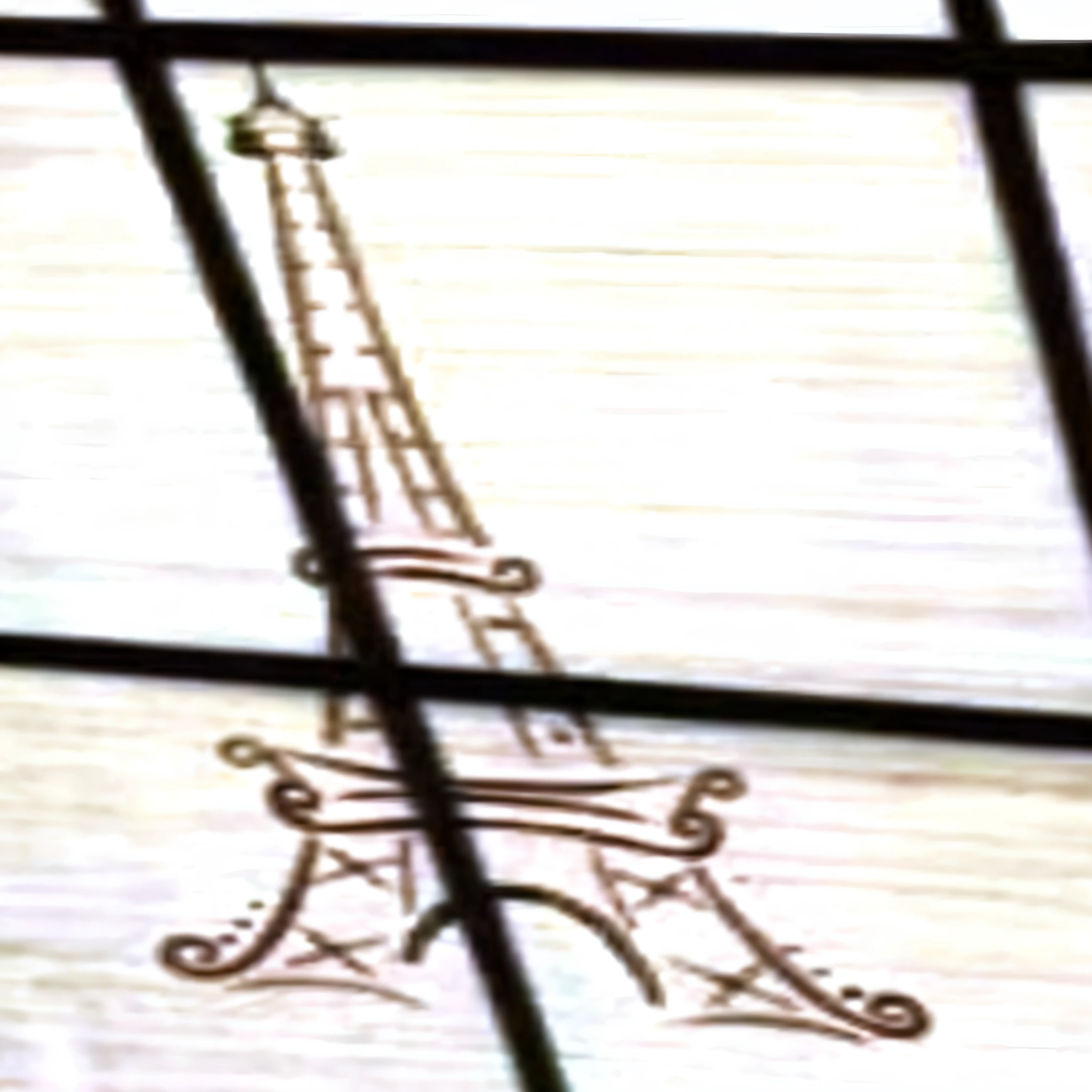 Image of Aalfed of a window with a picture of the tower, eiffel tower left, Eiffel Tower, minaret, inspired by Masamitsu Ōta, blurred detail, ancient symbol behind it, 4 0 9 6, inspired by Katsushika Ōi, A tattoo, Meticulous detail, inspired by Shūbun Tenshō, concept image