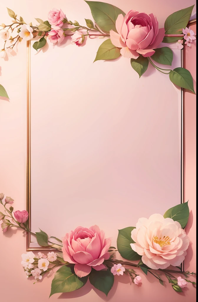 Standard page of flowers in pink tones