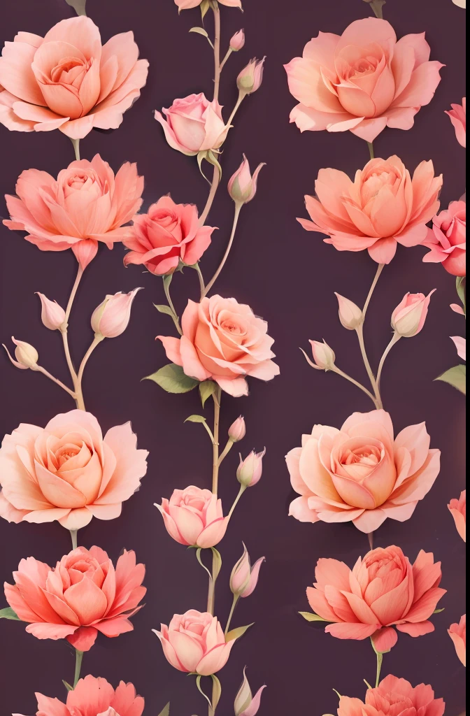 Flower pattern, colors rose