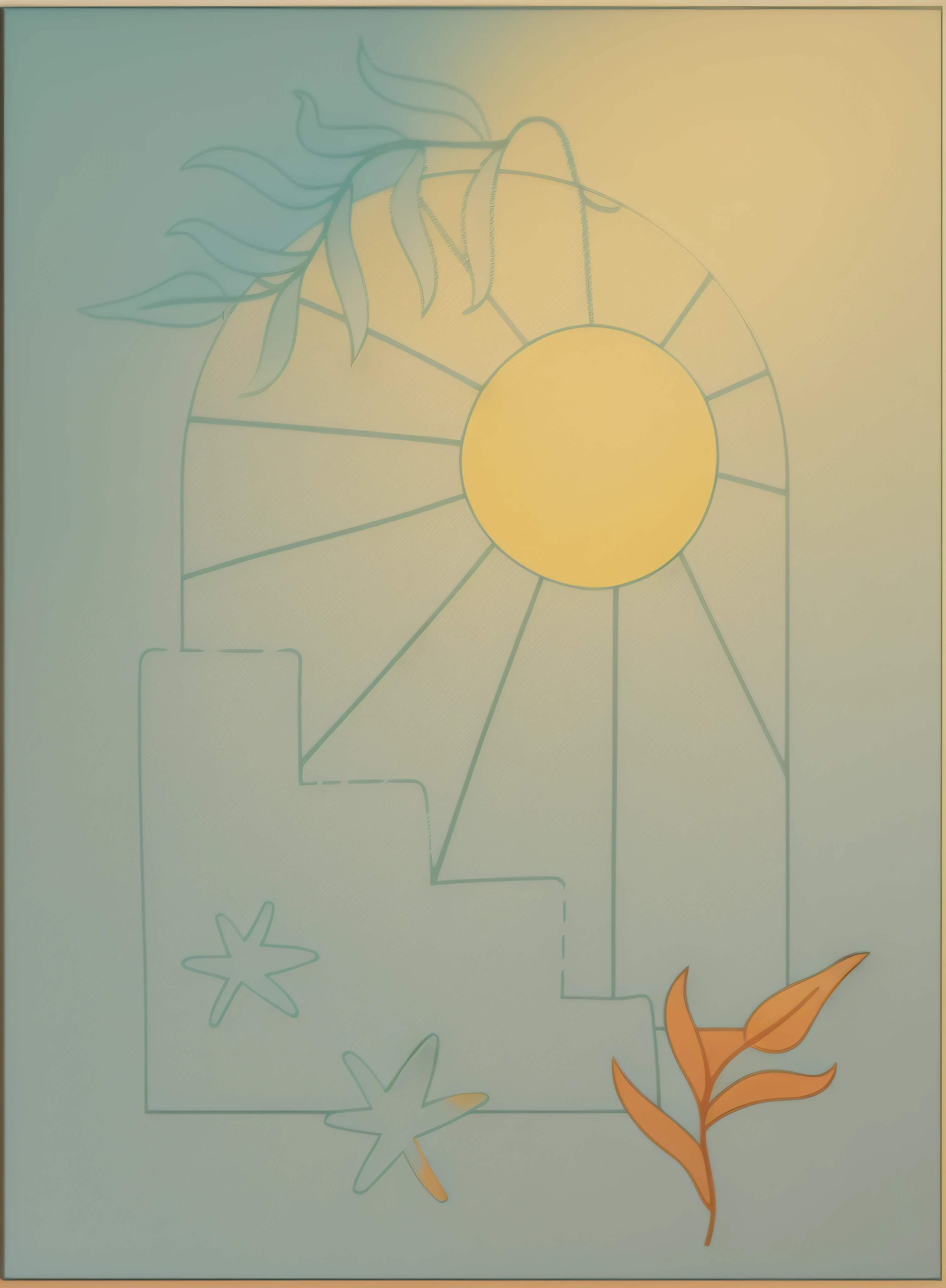 a picture of a book cover with a tropical scene and palm trees, minimalist stylized cover art, minimalist art style, minimal art style, minimalistic art, minimalist painting, minimalistic painting, illustrated in whimsical style, minimalist illustration, art cover, a minimalist painting, minimalistic aesthetics, minimalist line art, digital art illustration, adobe illustrator art, artwork, beginner art, a picture  of a sun and a tree with leaves, colouring - in sheet, minimalist art painting sun, moon and cloud layout, minimalist color art, soft colors, a close up of a bunch of paintings with different designs, modern art style, illustrative and abstract, minimal art style, abstract forms and shapes, poster composition, minimalist art style, modernist art style, muted flat surreal design, abstract minimalist line art, modern - art - vector, warm color scheme art rendition, abstract style, abstract shapes, beautiful aesthetic art, abstract sketches