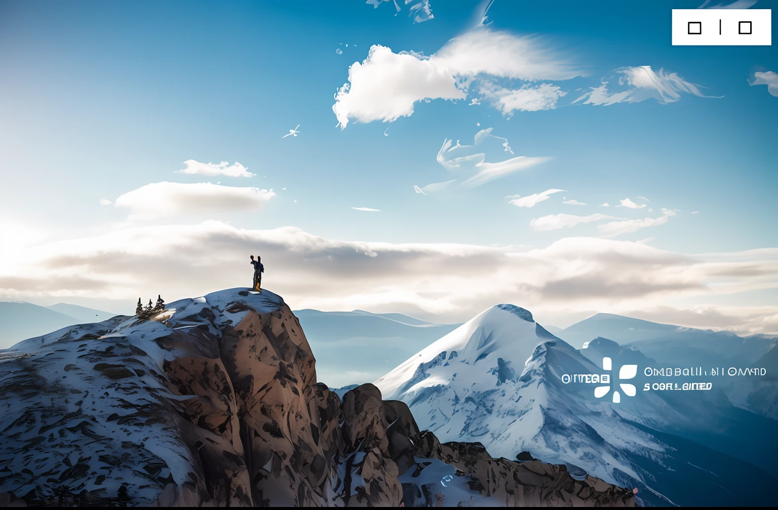 Snow-capped mountains,Sunny days