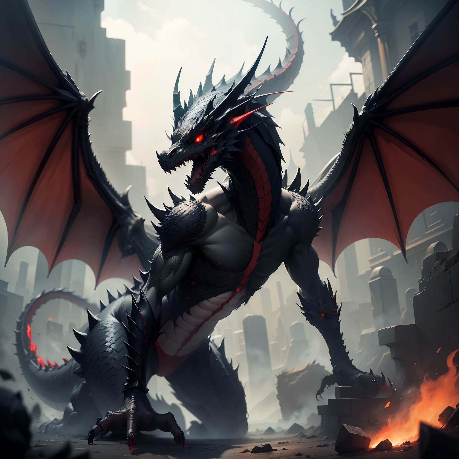 Red eyes black dragon