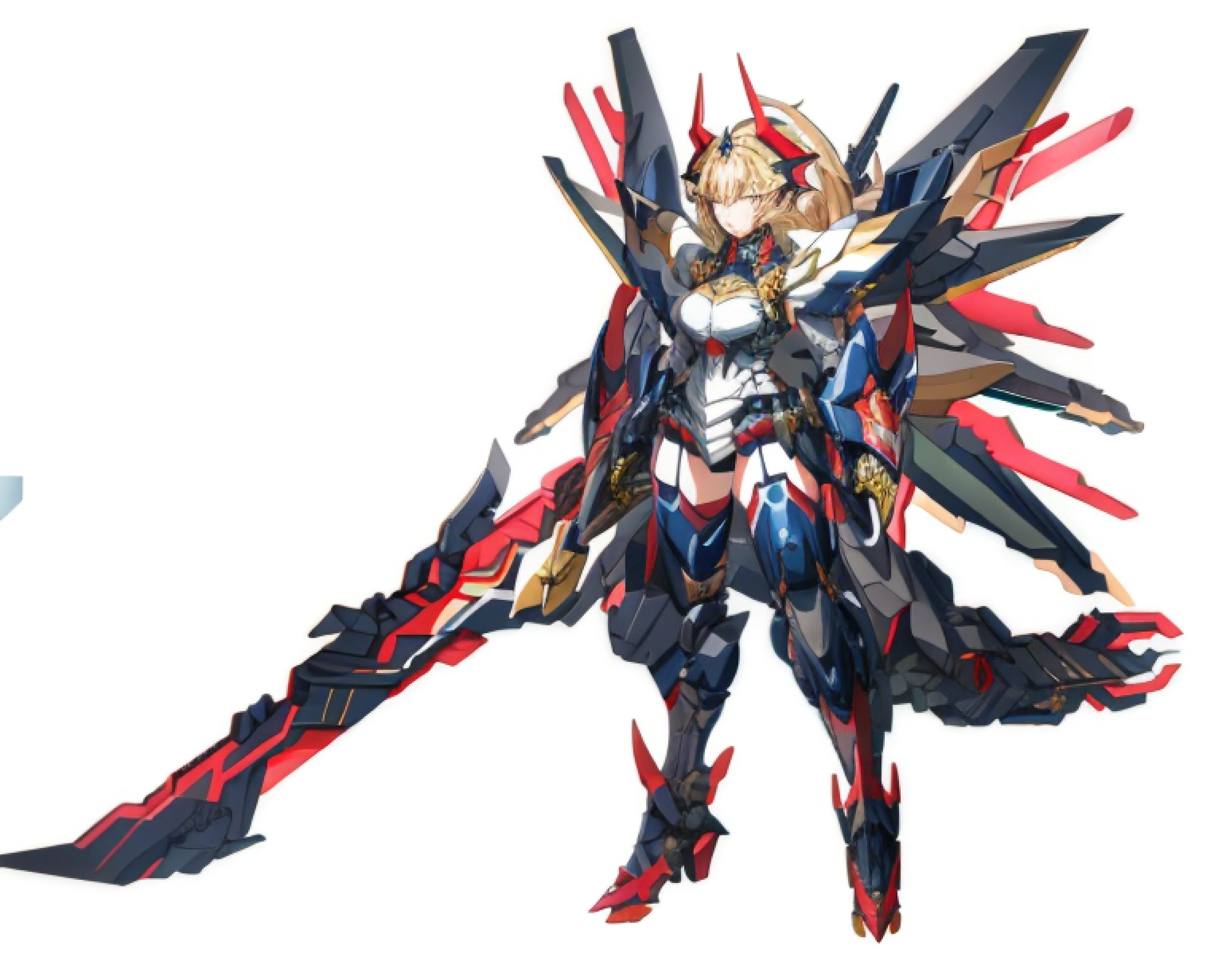 A very large one,Close-up of a woman with long arms, Mechanized Valkyrie girl, female mecha, girl in mecha cyber armor, cushart kenz, robot mecha female dragon head, Kushatt Krenz Key Art Women, cushart krentz, full body concept, Female action anime girl, ferra white mecha,a beauty girl,In a Japanese anime style