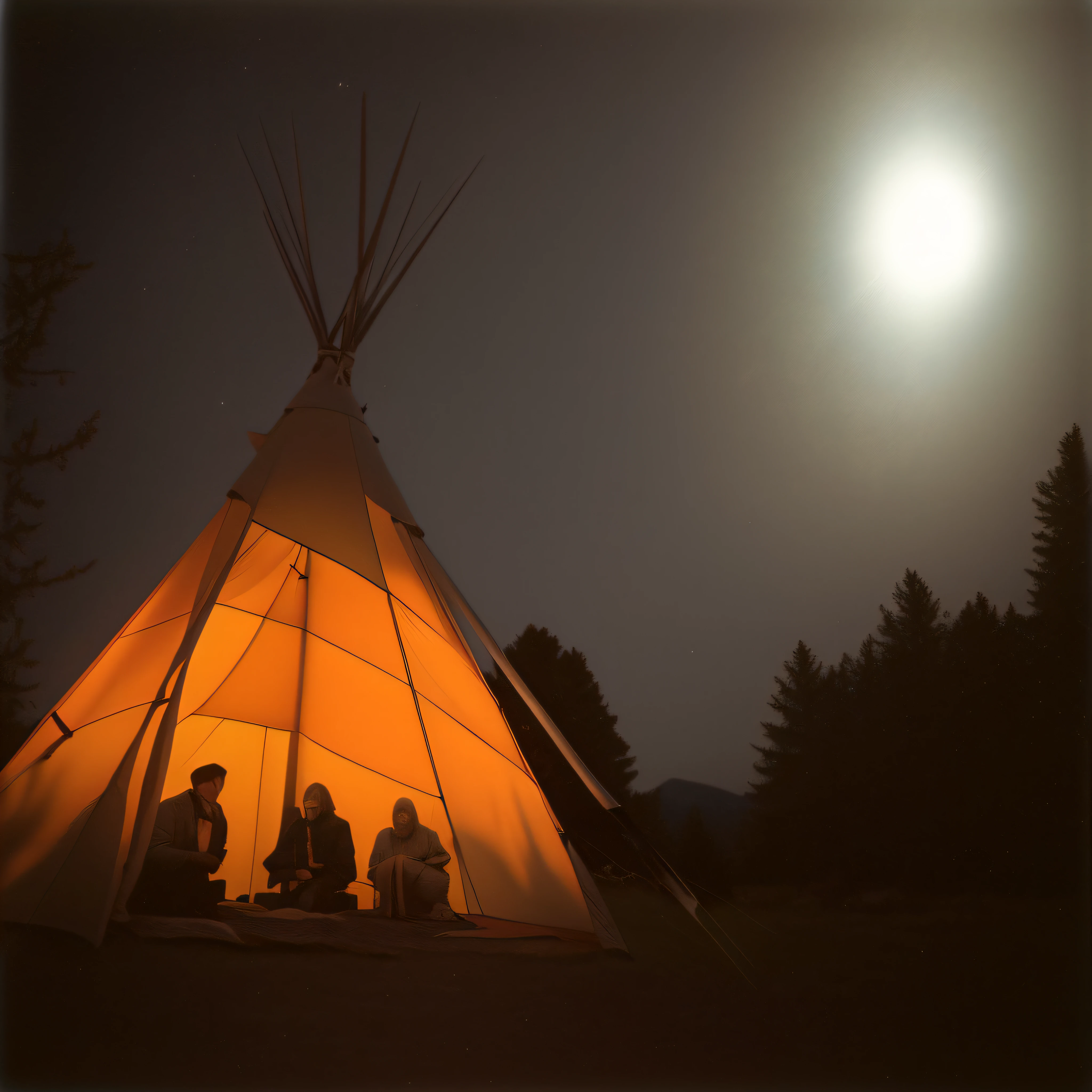 there is a tippy tent with people sitting in it, teepee, by Linda Sutton, by Pamela Ascherson, by Adam Chmielowski, by Derek Chittock, by Lee Loughridge, national geographic photo”, by Stefan Gierowski, photographed on ektachrome film, tent, taken with a pentax1000, by Carl Hoppe