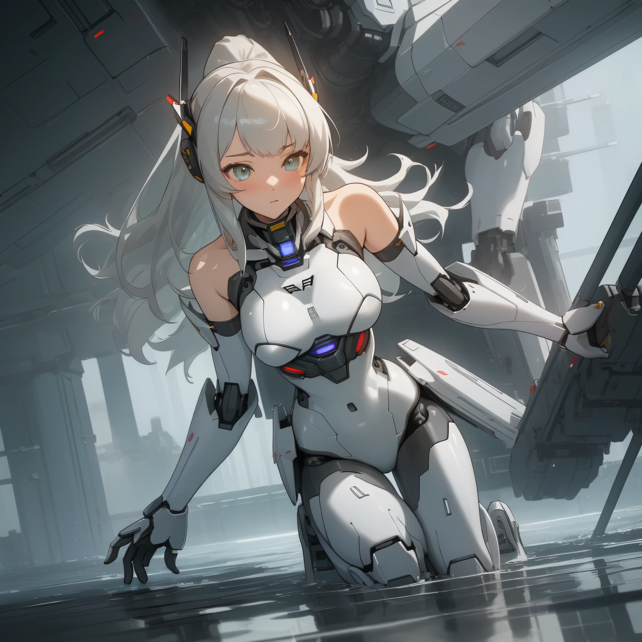 (masterpiece), best quality,{full body},((1 girl)),((beauty detailed eye)),{mecha,huge_filesize},(bare shoulders),science fiction,highly detailed,illustration,extremely detailed CG unity wallpaper,submerge,cinematic lighting,dramatic angle,{{beautiful face}},posing,caustics,fine water surface,,Mechanical wing,Metal wings,Mecha wing,{mecha clothes},robot girl,beautiful detailed face,