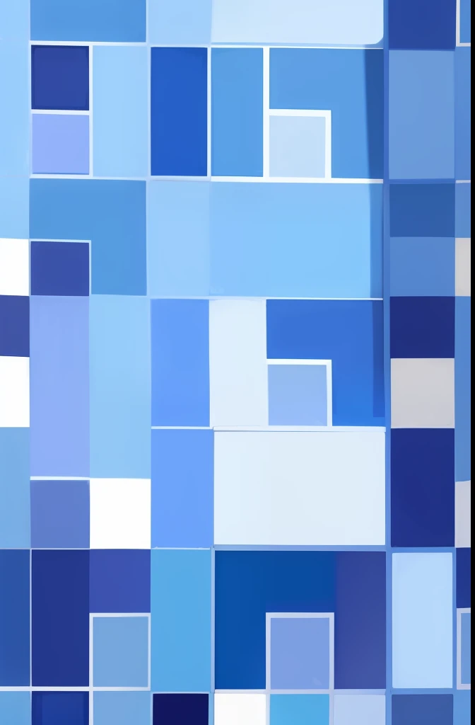 pattern of squares in blue tones, simetricos, espelho