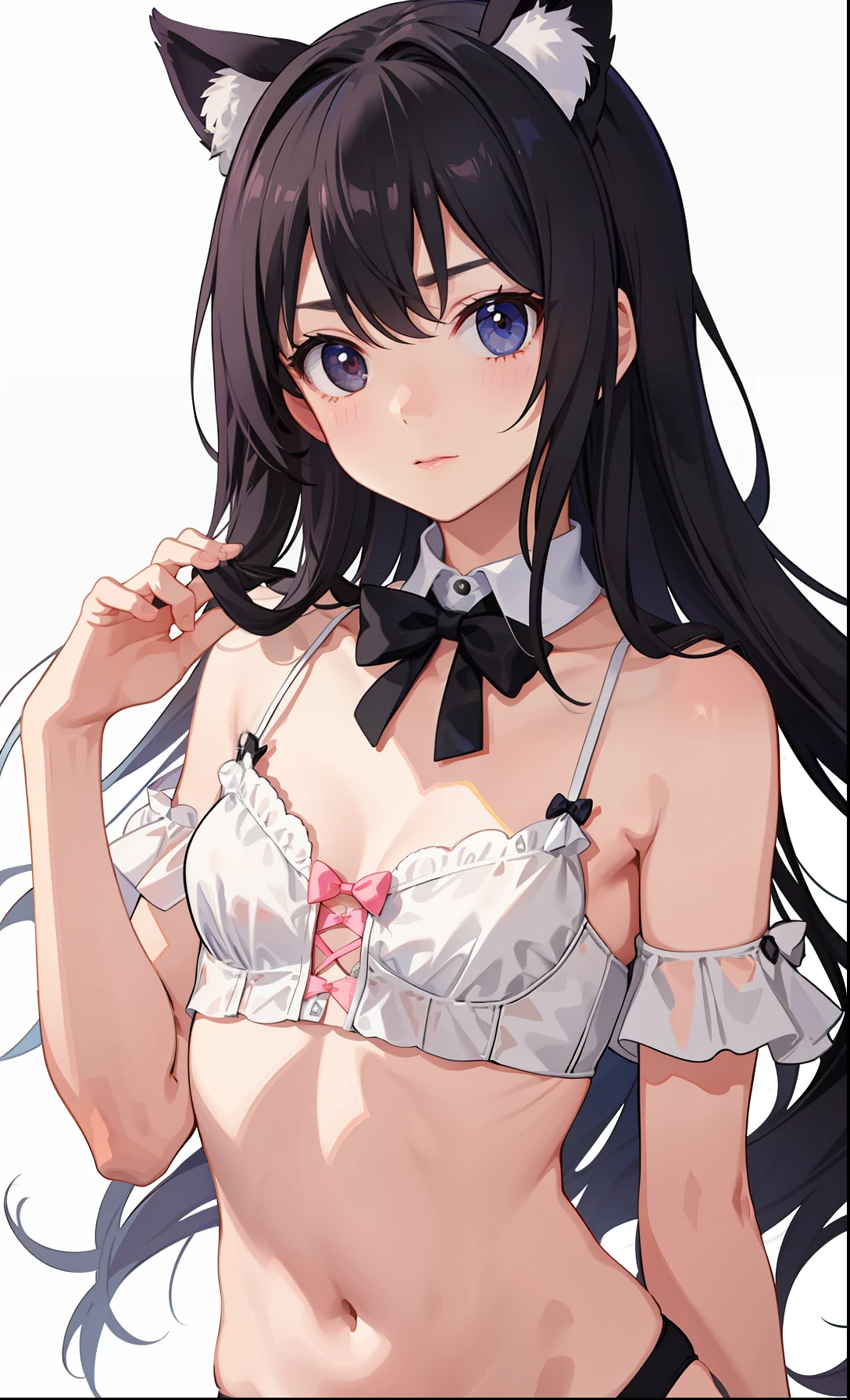 1girl in、Cute underwear、cute little、Upper body portrait、
