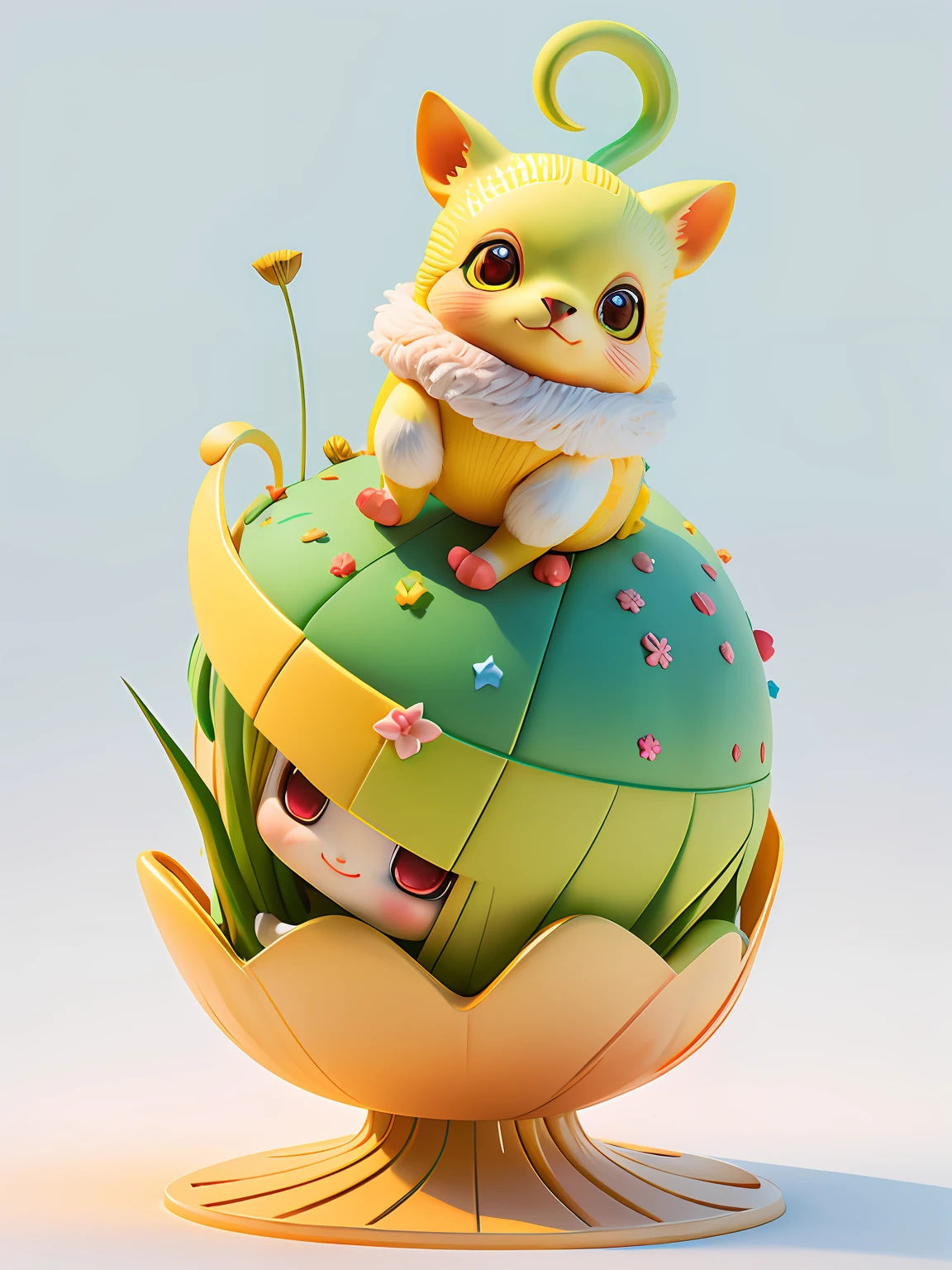 cute 3d rendering, cascudinho, 3d rendering stylized, 3d renderizado arte do personagem 8k, pintura digital bonito, estilo anime 3d, super detailed rendering