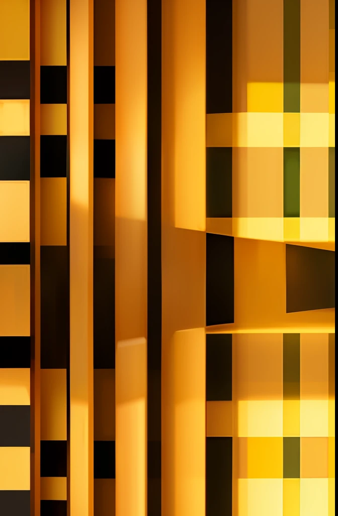 pattern of squares in symmetrical shades of yellow