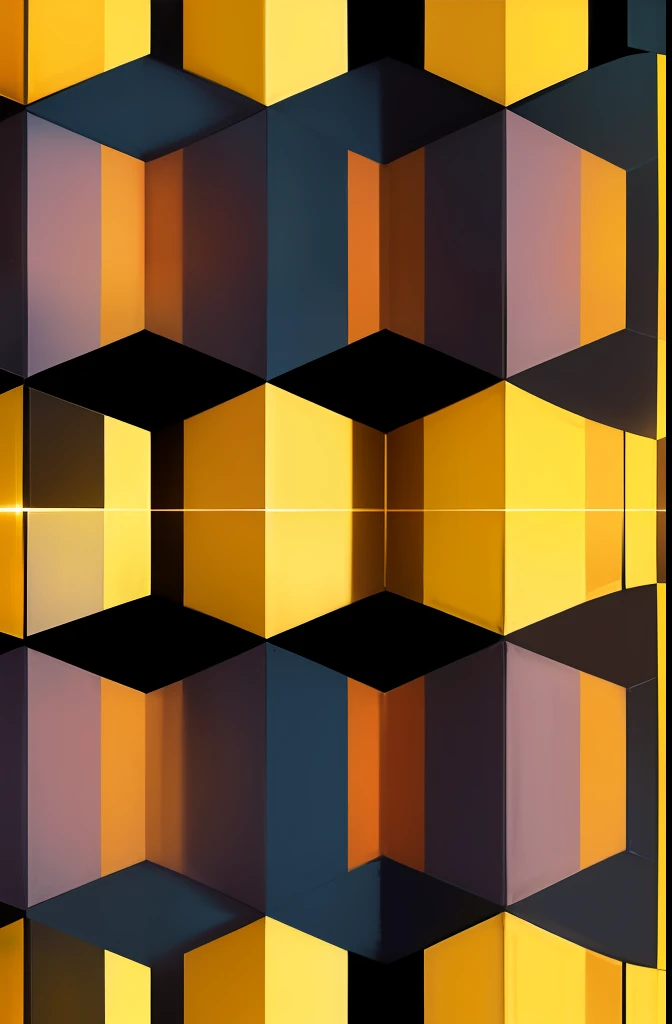 pattern of squares in symmetrical shades of yellow