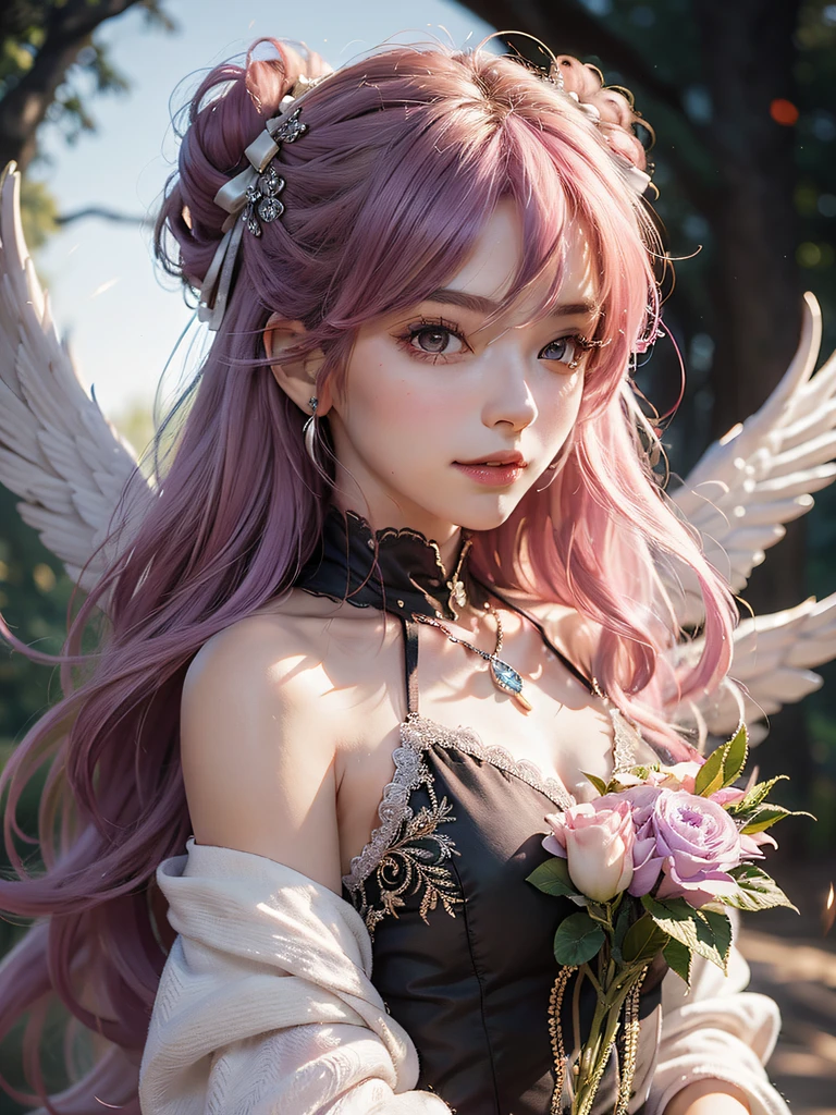 A pink-haired,whair
