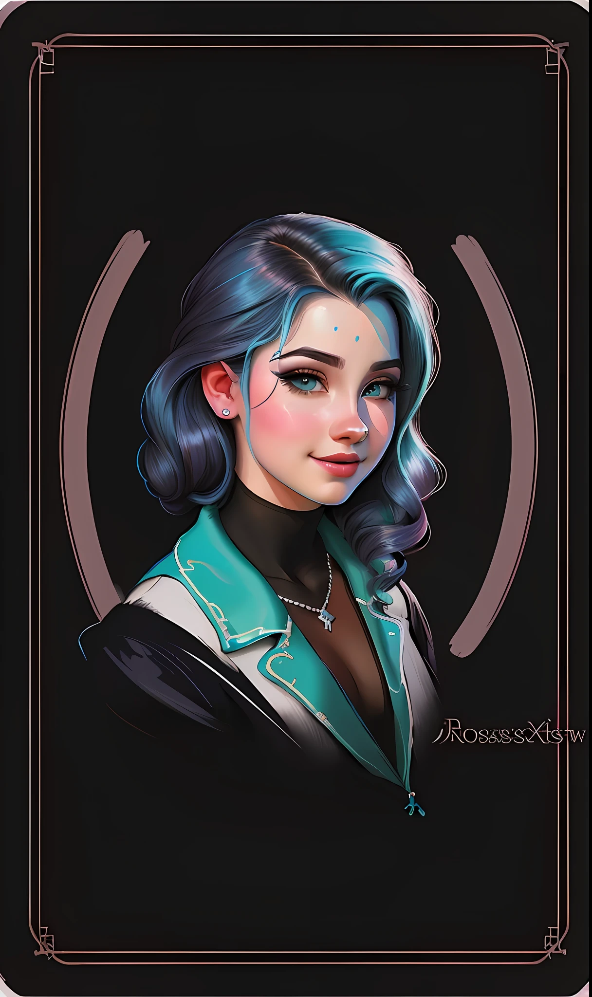 um close up de uma pessoa com cabelo rosa e camisa preta, Rossdraw 1. 0, RossDraw Retrato, rossdraw desenho animado vibrante, Rossdraw 2. 0, Pintura digital RossDraw, Epic portrait illustration, in illustration style digital, Retrato de Jinx de Arcane, RossDraw pastel vibrante, Inspirado em RossDrew, Rossdraw 2. 5