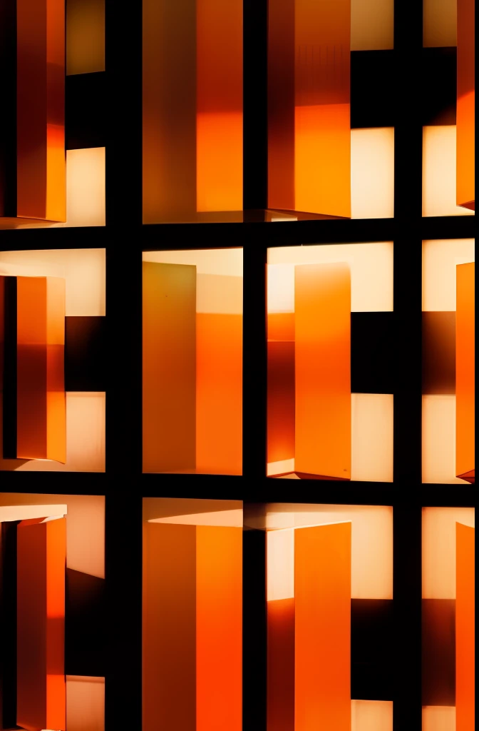 Pattern of squares in shades of orange, simetricos, espelho