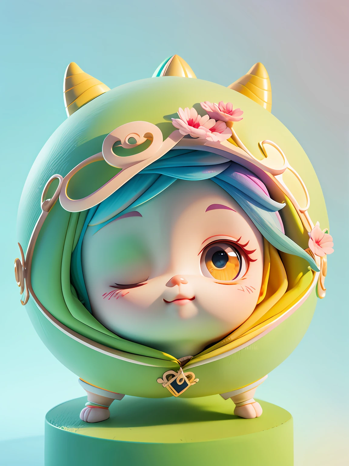 cute 3d rendering, cascudinho, 3d rendering stylized, 3d renderizado arte do personagem 8k, pintura digital bonito, estilo anime 3d, super detailed rendering
