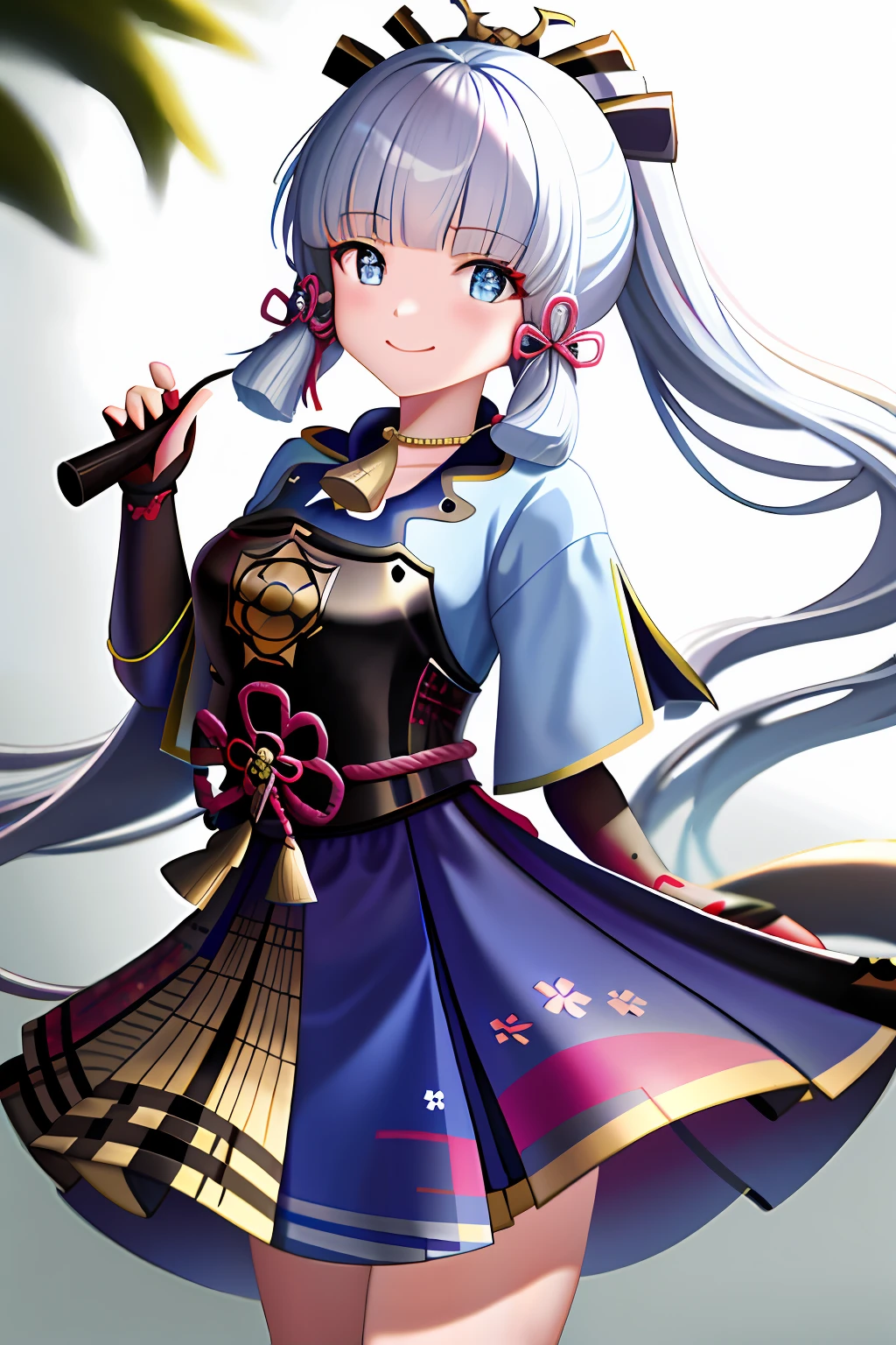 masterpiece, highres, best quality, 1girl solo, kamisato_ayaka, smile, kimono