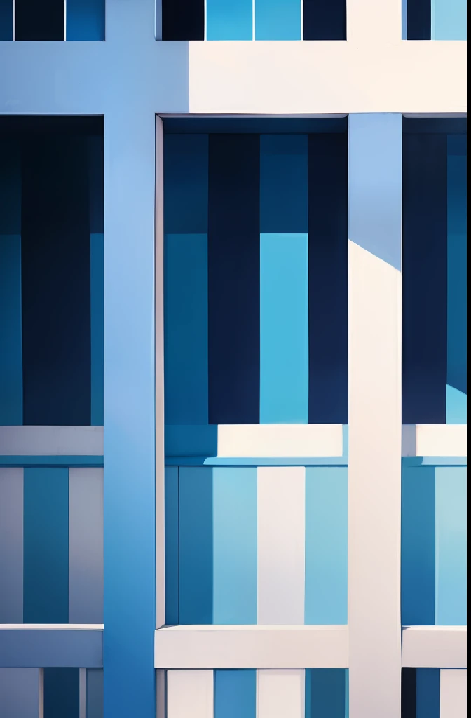 Pattern of puzzle pieces in shades of blue and white, simetrico