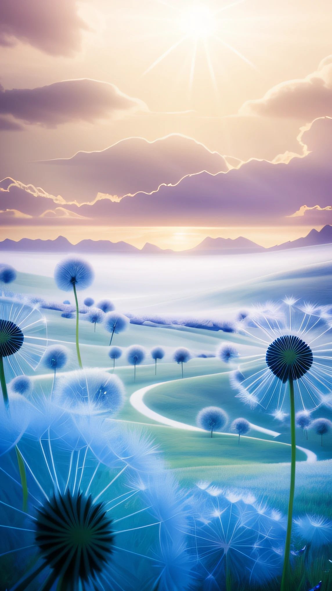 Beautiful scenery,Surreal dreamy landscape,Prospect dandelion,In surreal dreams,Epic, dreamy fantasy landscape,ethereal landscape,Surreal dreams,Whites flowers,The wind blows dandelions,fantasy sea landscape,Surreal frozen landscape,dream landscape,Surreal background