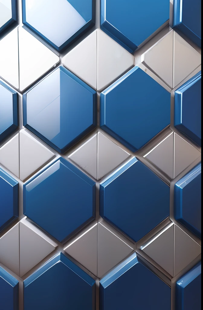 Mosaic pattern blue puzzle pieces