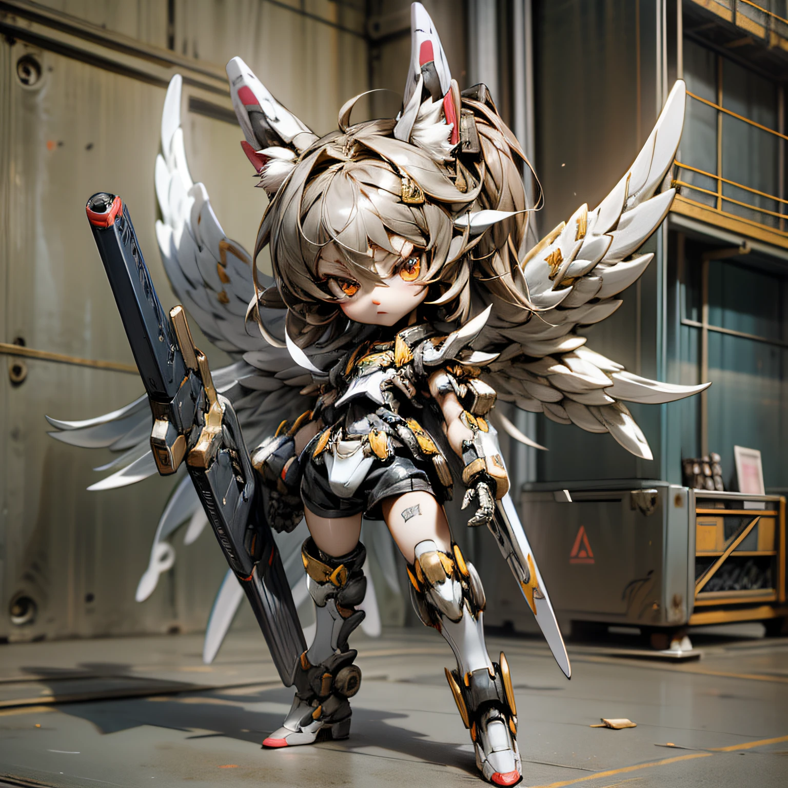 blink, chibi, Complete broker, Mega Mini, The body is steel........................, Metal., The legs are steel........................, Metal., My favorite cat ears, The wings are steel........................, Metal., The gun is metal steel.........................,Rail Gun