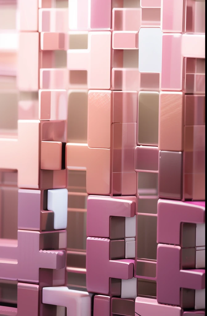 Mosaic pattern Pink puzzle pieces