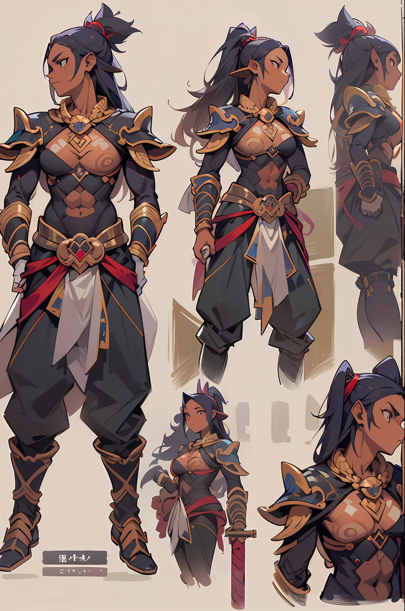 (tmasterpiece,top Quority,best qualtiy),pix,pixelart,has horns on its head,Dragon warrior,full bodyesbian,(Dark skin),scutes,chest muscle,Abs,Gel coat,tightsuit,(femele),assassins,daggers