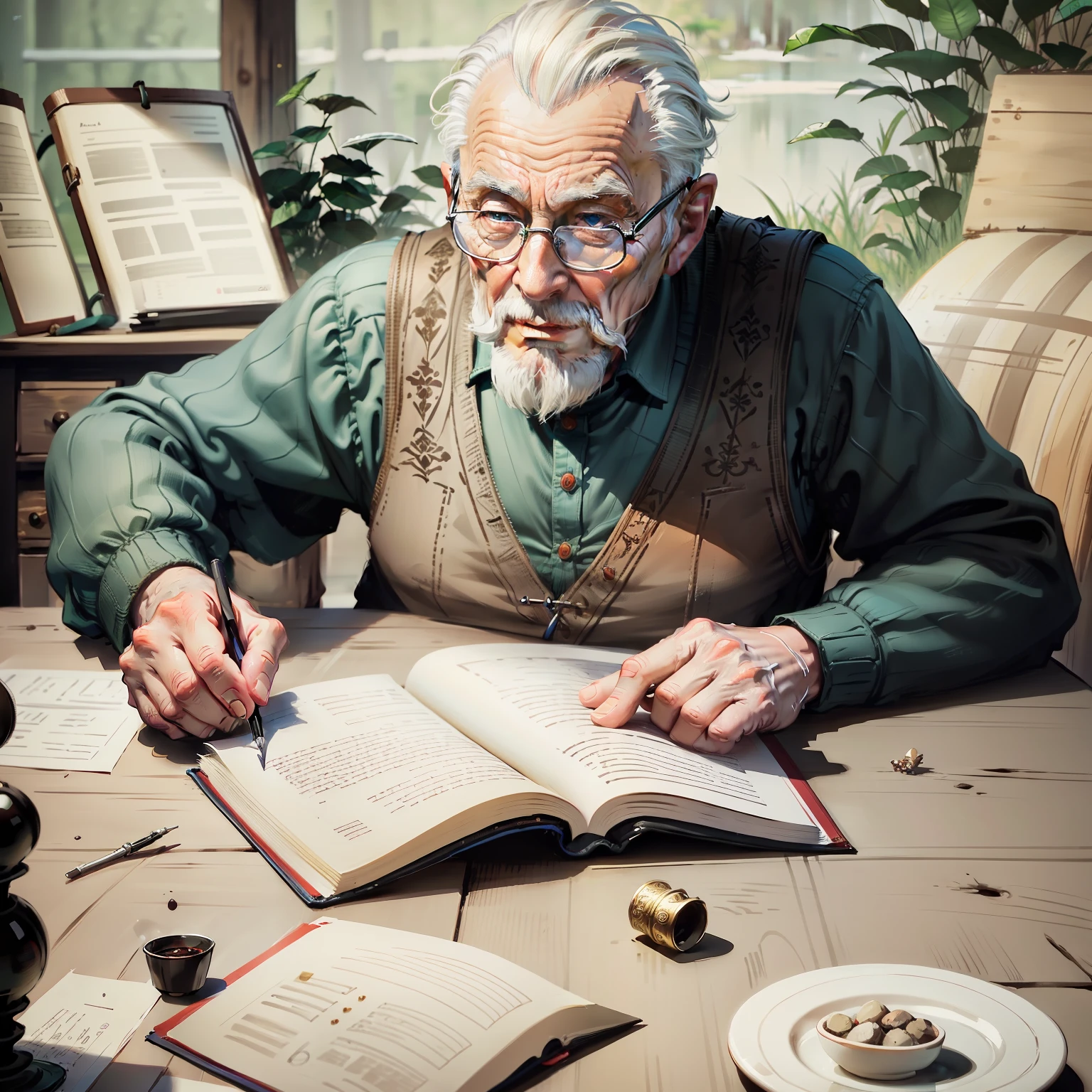 The wise old man is full of wisdom, fantasy and high quality