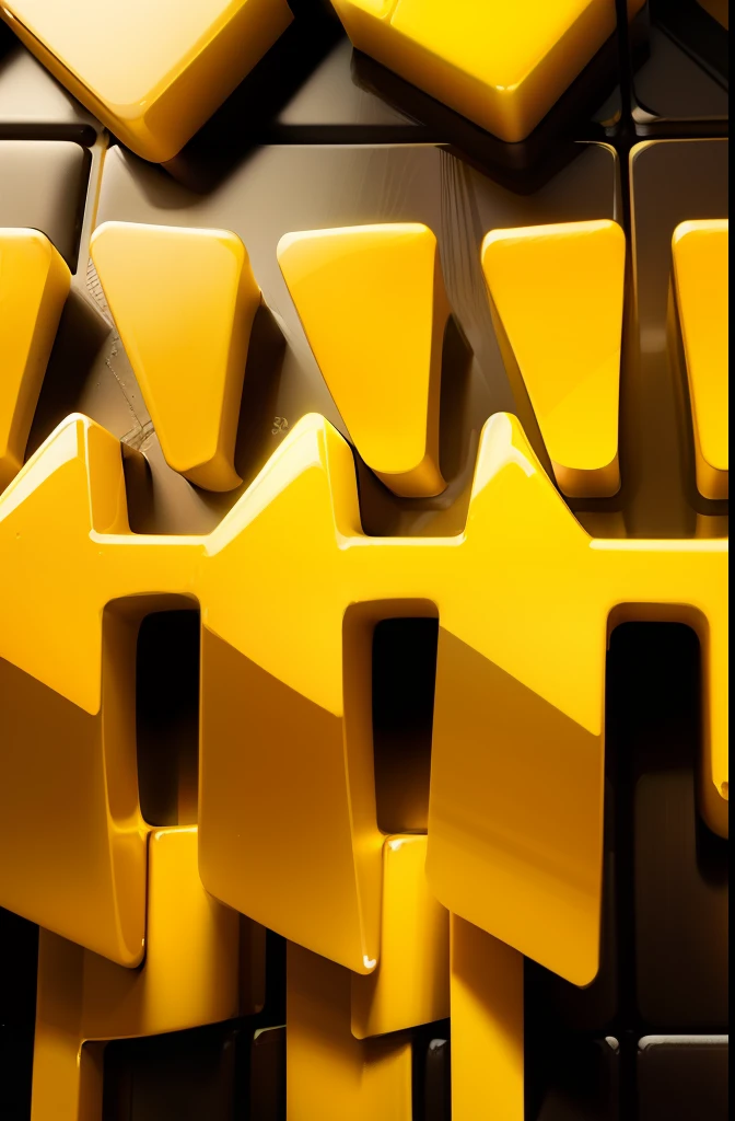 Yellow Pattern Mosaic Puzzle Pieces