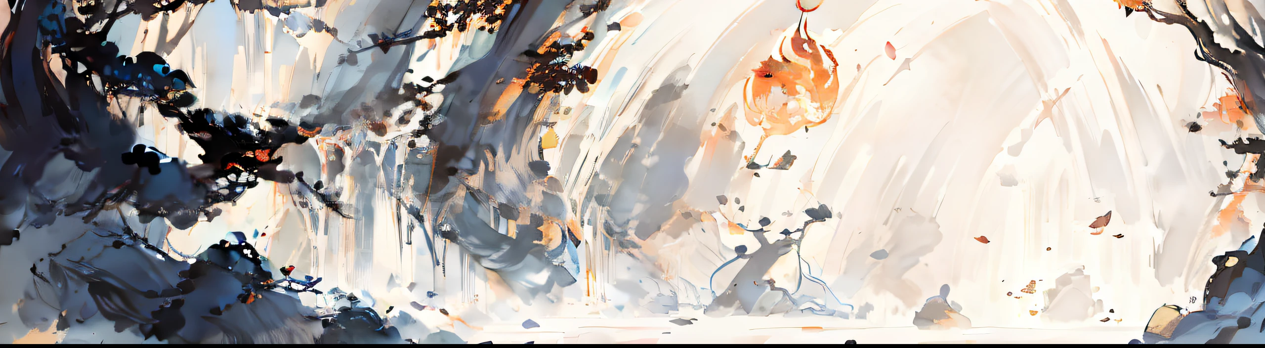 Draw a waterfall,(fire and ice),epic surrealist 8K oil painting, a portal to the lost flame realm, 4k vertical wallpaper, smelting pit'beeple