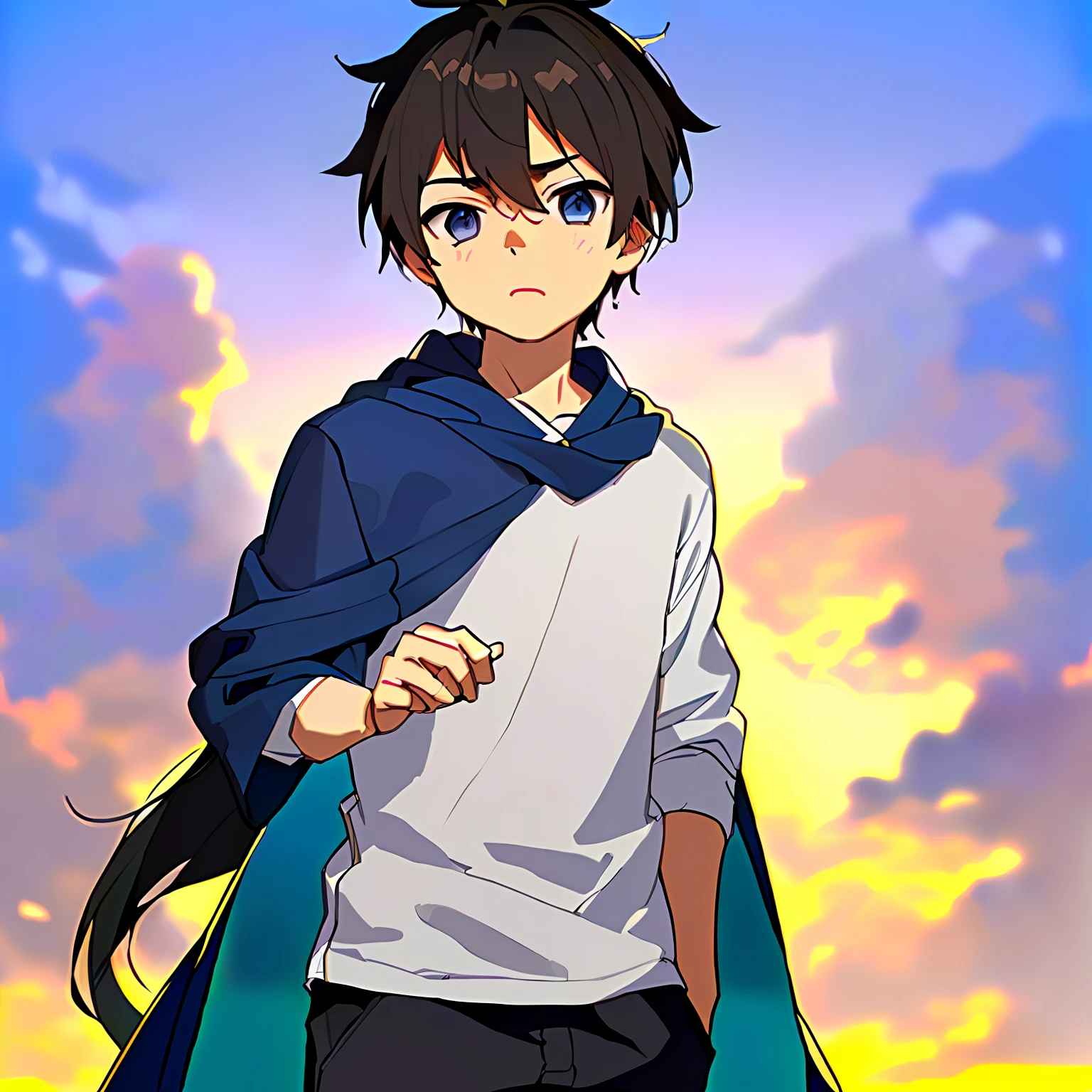 Anime boy avatar,The background is simple and clean